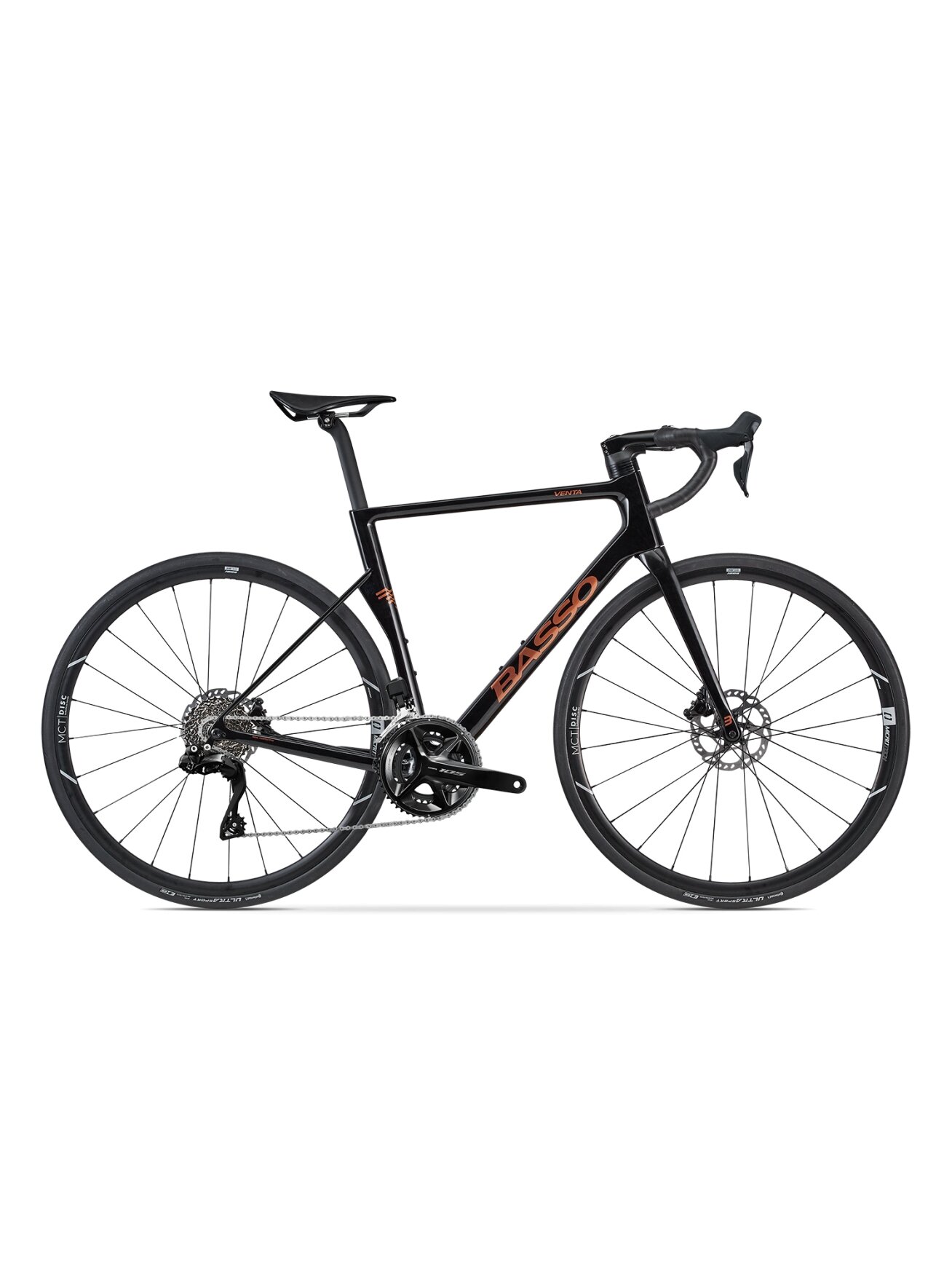 Basso Venta R / SHIMANO 105 Di2 2x12 / Microtech MCT Disc / Magma Black / plento dviratis (28") Basso Venta R / SHIMANO 105 Di2 2x12 / Microtech MCT Disc / Magma Black / plento dviratis (28")
