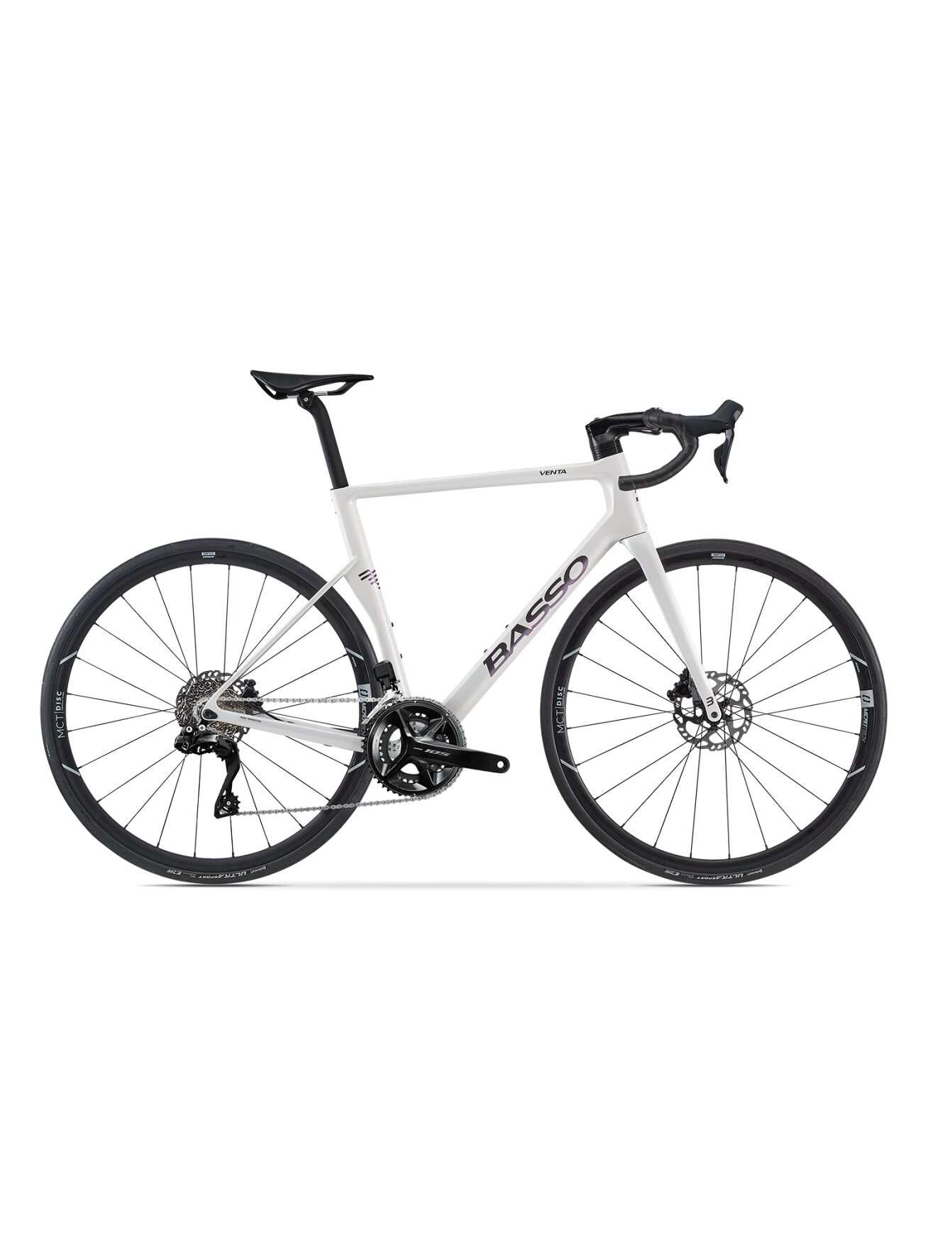 Basso Venta R / SHIMANO 105 Di2 2x12 / Microtech MCT Disc / Pearl White / plento dviratis (28") Basso Venta R / SHIMANO 105 Di2 2x12 / Microtech MCT Disc / Pearl White / plento dviratis (28")