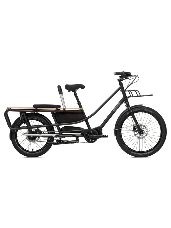 Creme HAPPY WAGON 504 Wh Black elektrinis cargo dviratis (20"/24")