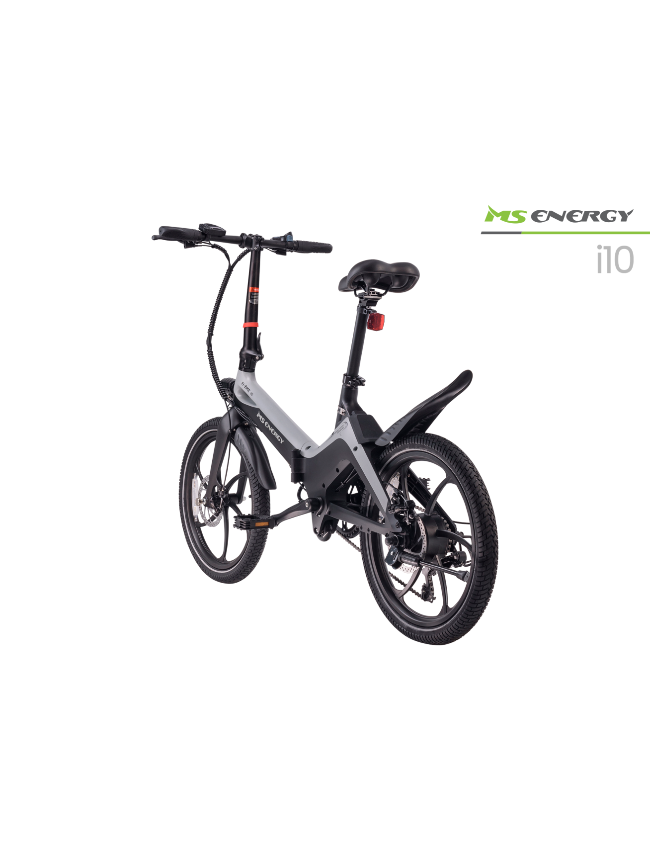Elektrinis miesto dviratis MS ENERGY eBike i10 Black Grey 1