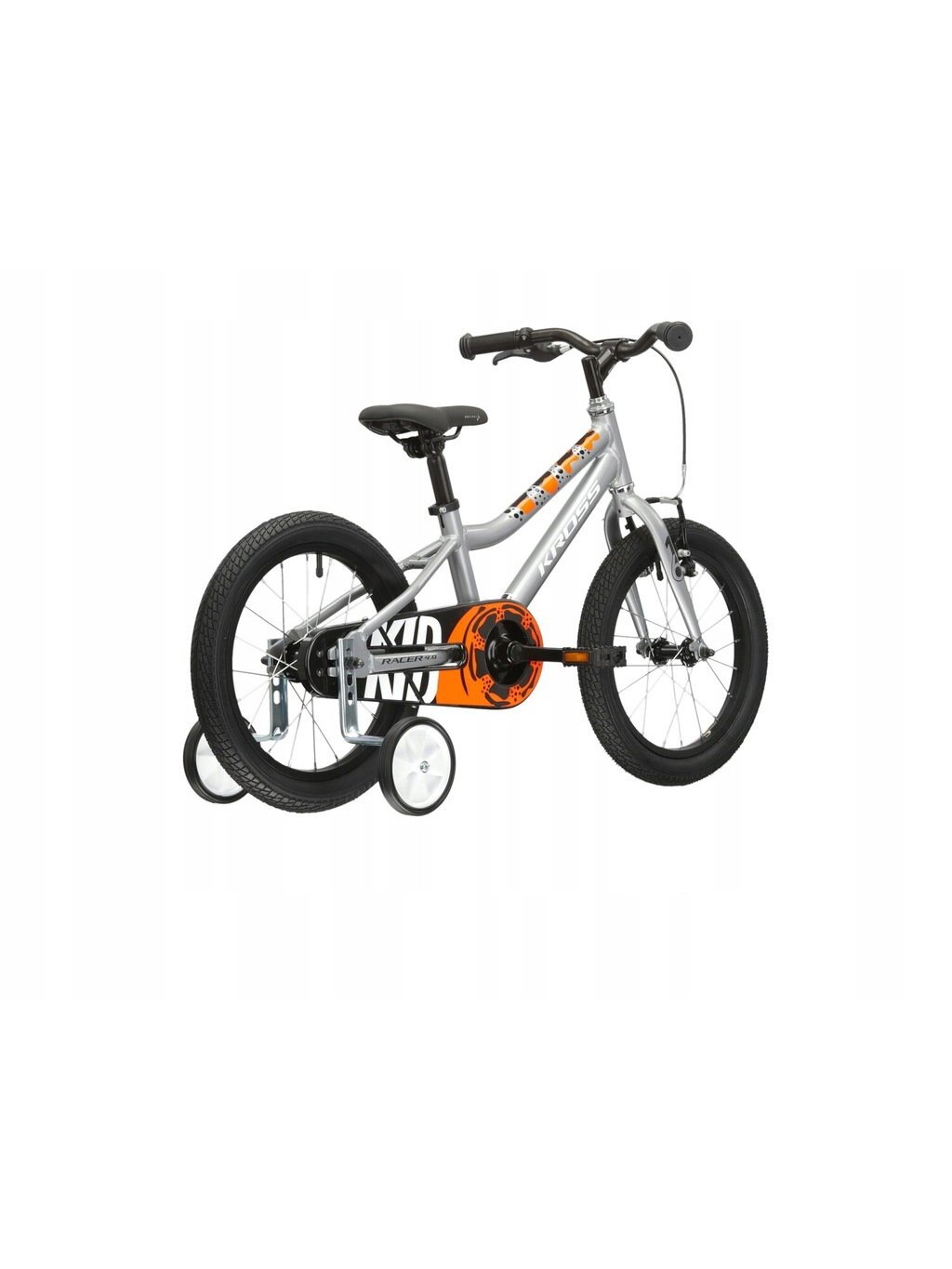 KROSS Racer 4.0 sil-whi-ora g vaikiškas dviratis (16") 2 KROSS Racer 4.0 sil-whi-ora g vaikiškas dviratis (16") 2