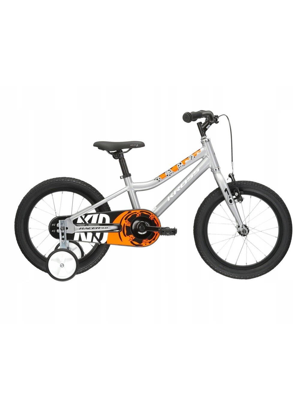 KROSS Racer 4.0 sil-whi-ora g vaikiškas dviratis (16")