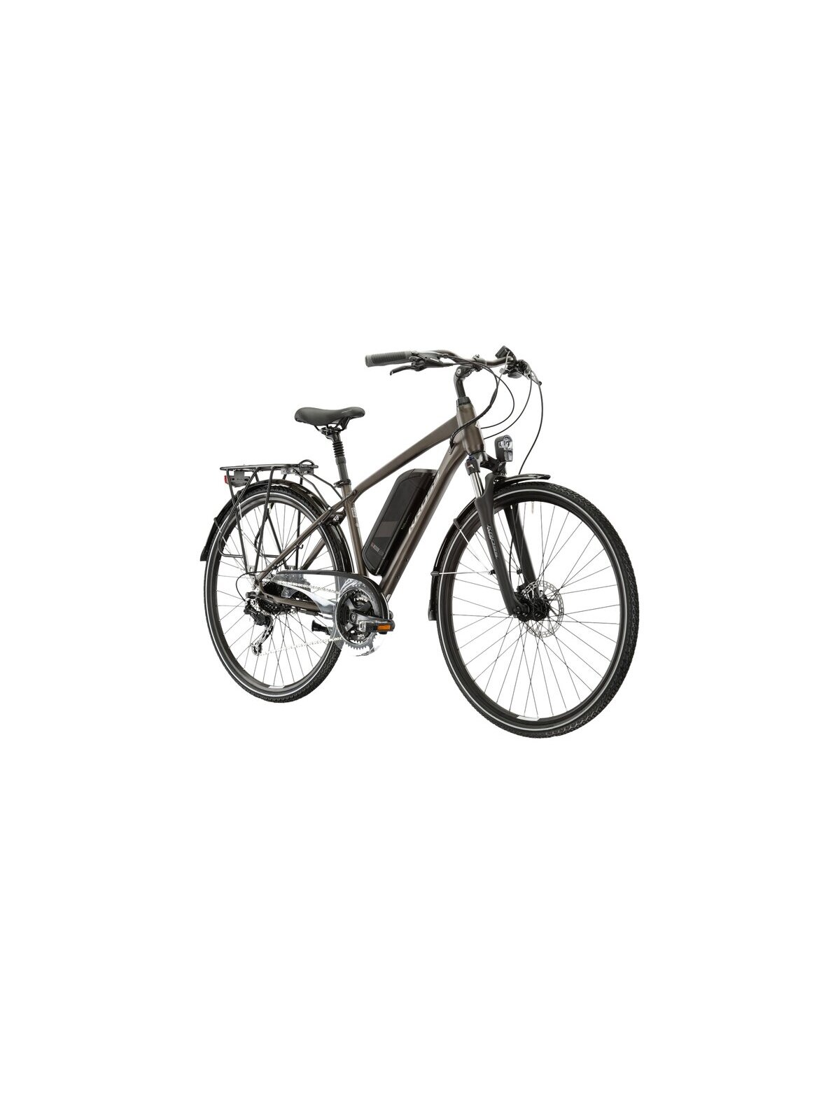 KROSS Trans Hybrid ZZ 522Wh bro-gry m elektrinis miesto dviratis (28") 1