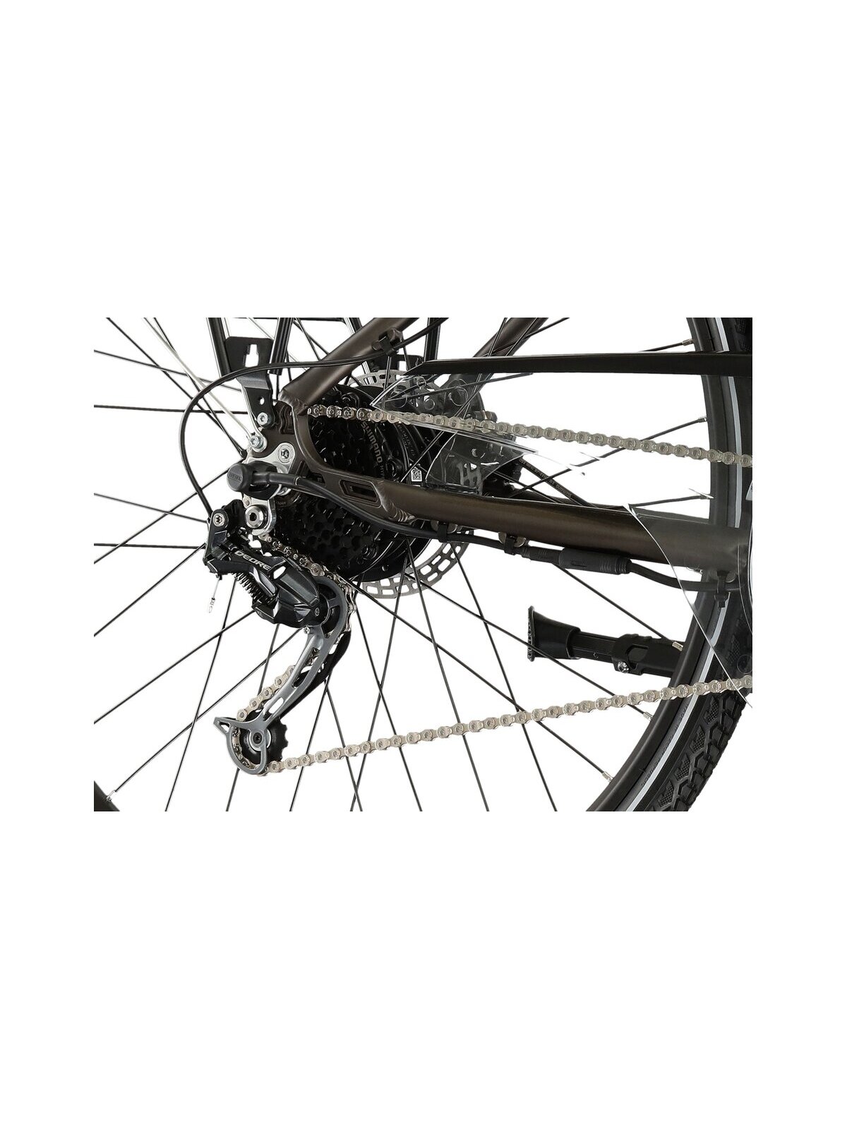 KROSS Trans Hybrid ZZ 522Wh bro-gry m elektrinis miesto dviratis (28") 9