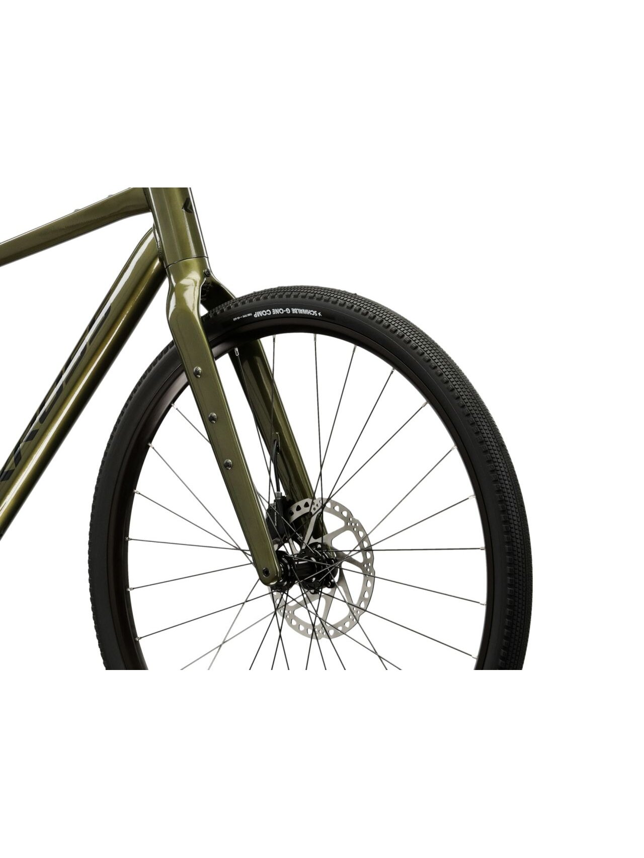KROSS Esker 1.0 FL MY26 / Green-Graphite Glossy / Gravel dviratis (28") 6