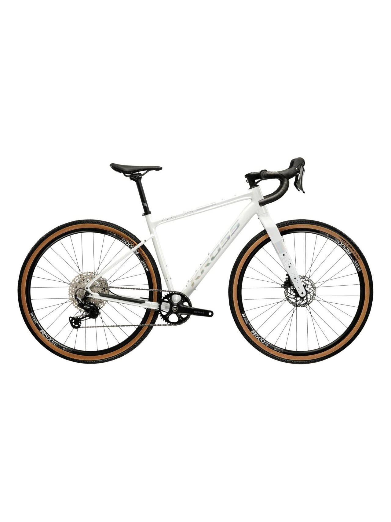 KROSS Esker 5.0 ULT.RA / White-Holo Gloss / gravel dviratis (28'') MY25