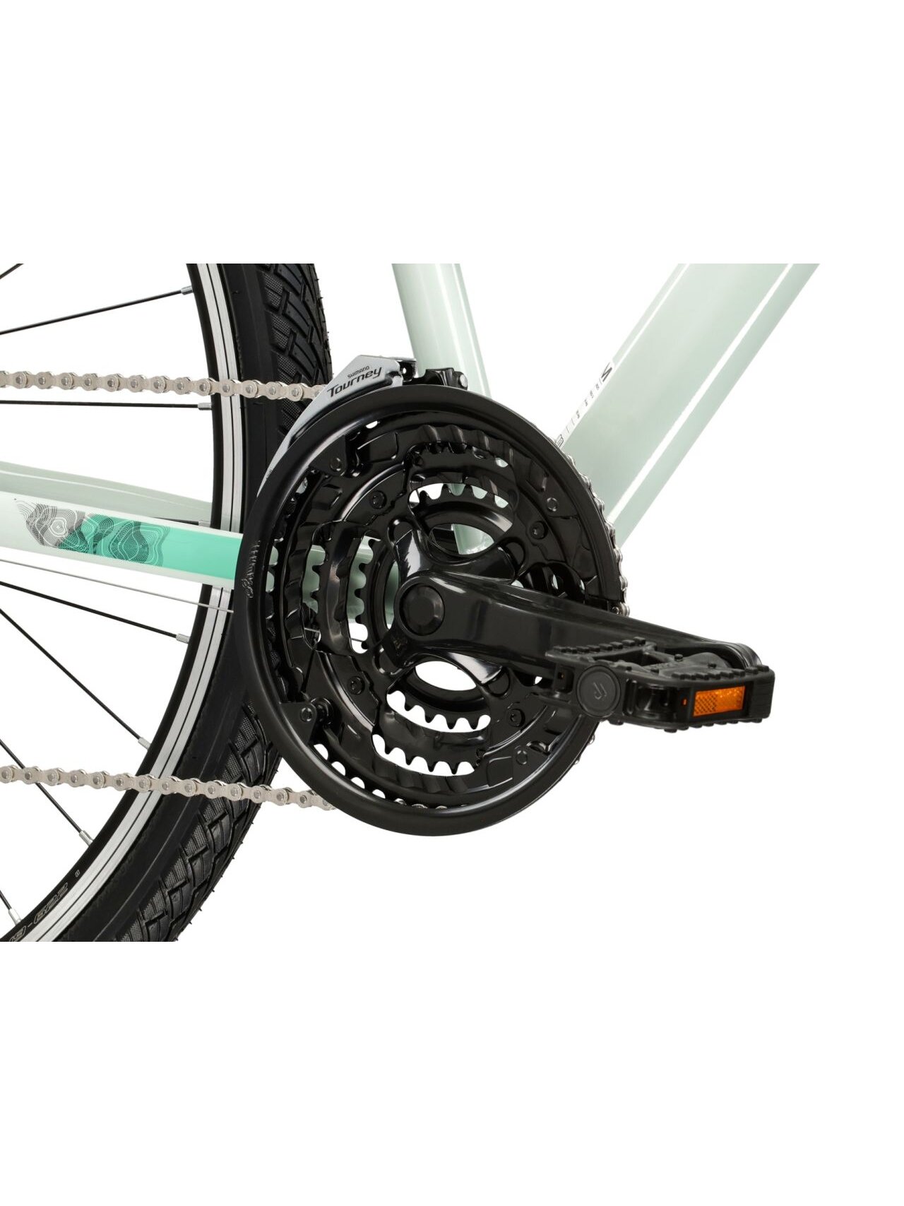 KROSS Evado 2.0 D MY26 / Mint-Black Gloss / moteriškas hibridinis dviratis (28'') 7 KROSS Evado 2.0 D MY26 / Mint-Black Gloss / moteriškas hibridinis dviratis (28'') 7