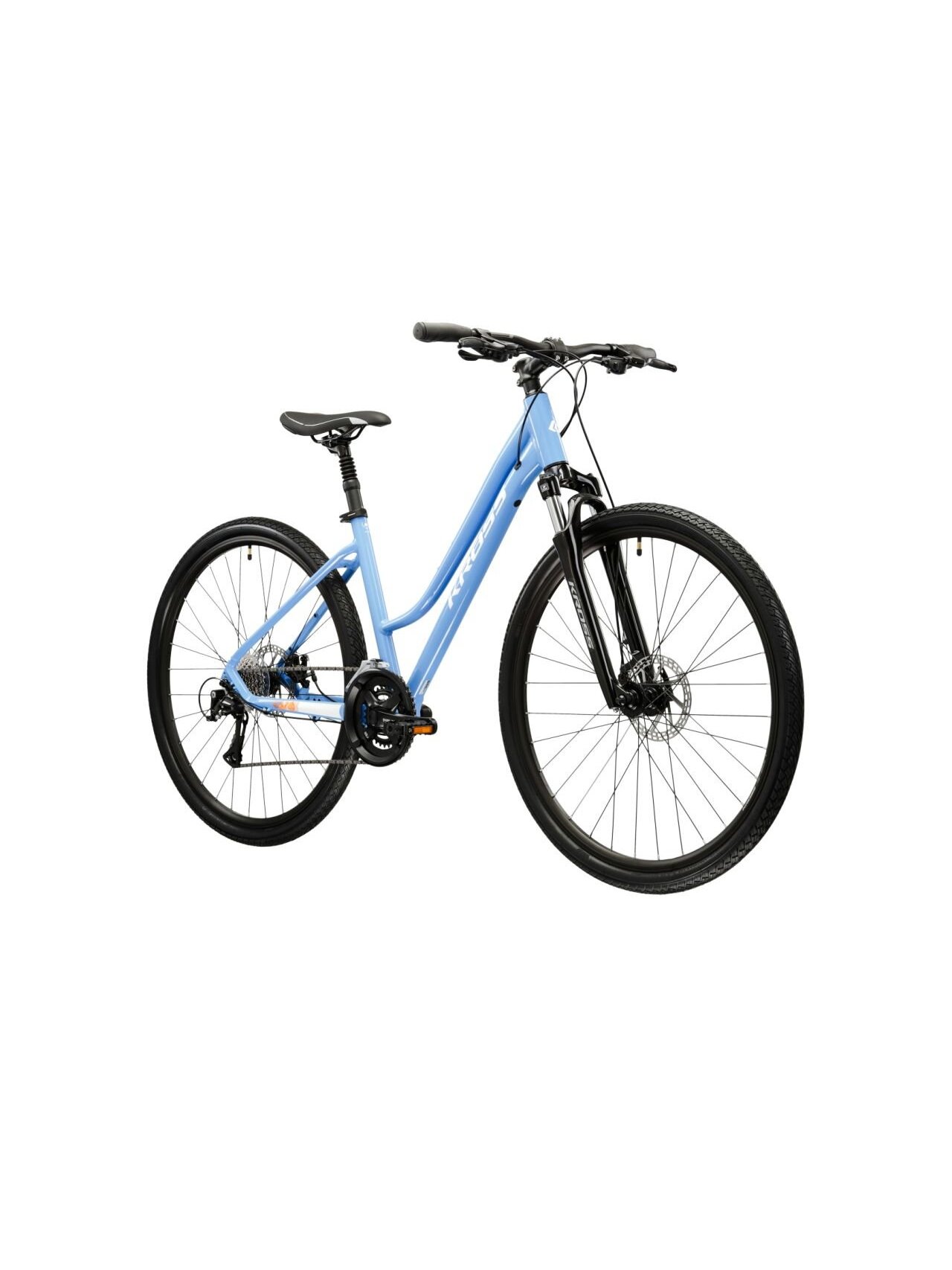 KROSS Evado 3.0 D blu-whi g moteriškas hibridinis dviratis (28") 1 KROSS Evado 3.0 D blu-whi g moteriškas hibridinis dviratis (28") 1
