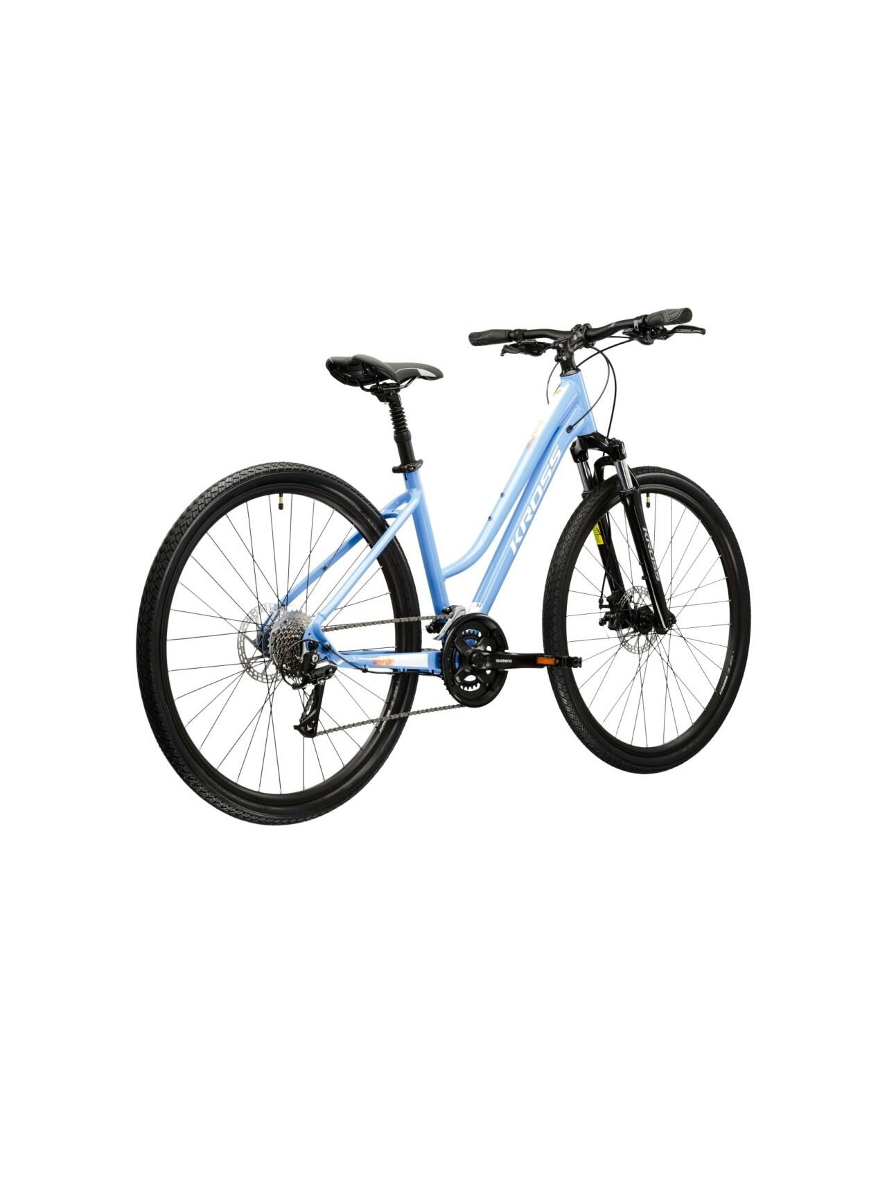 KROSS Evado 3.0 D blu-whi g moteriškas hibridinis dviratis (28") 2