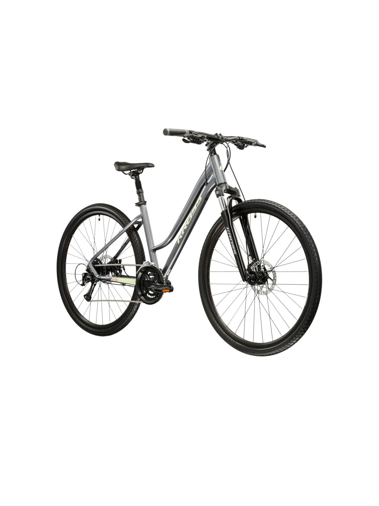 KROSS Evado 3.0 D MY26 / Grey-Green Gloss / moteriškas hibridinis dviratis (28") 1