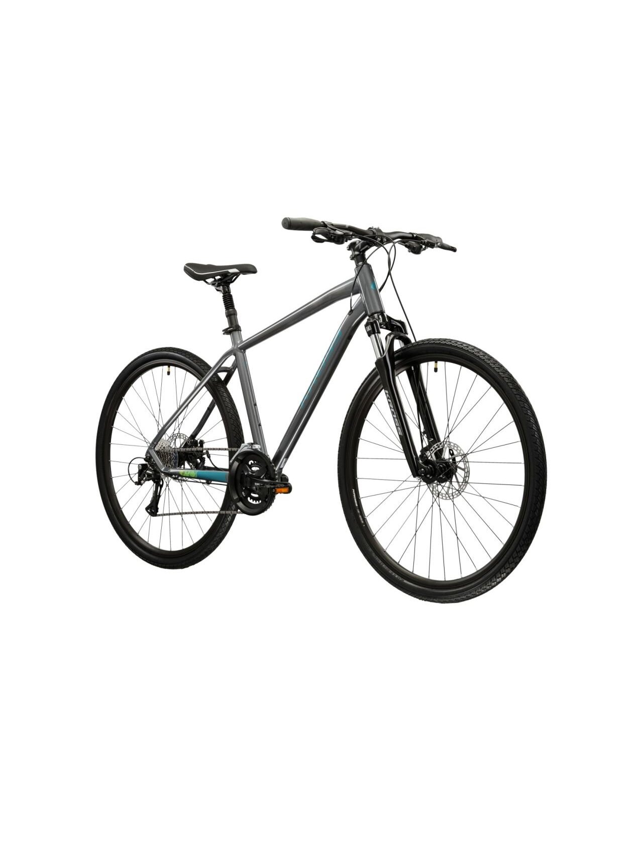 KROSS Evado 3.0 / Grey - Sea Gloss / hibridinis dviratis (28") 2