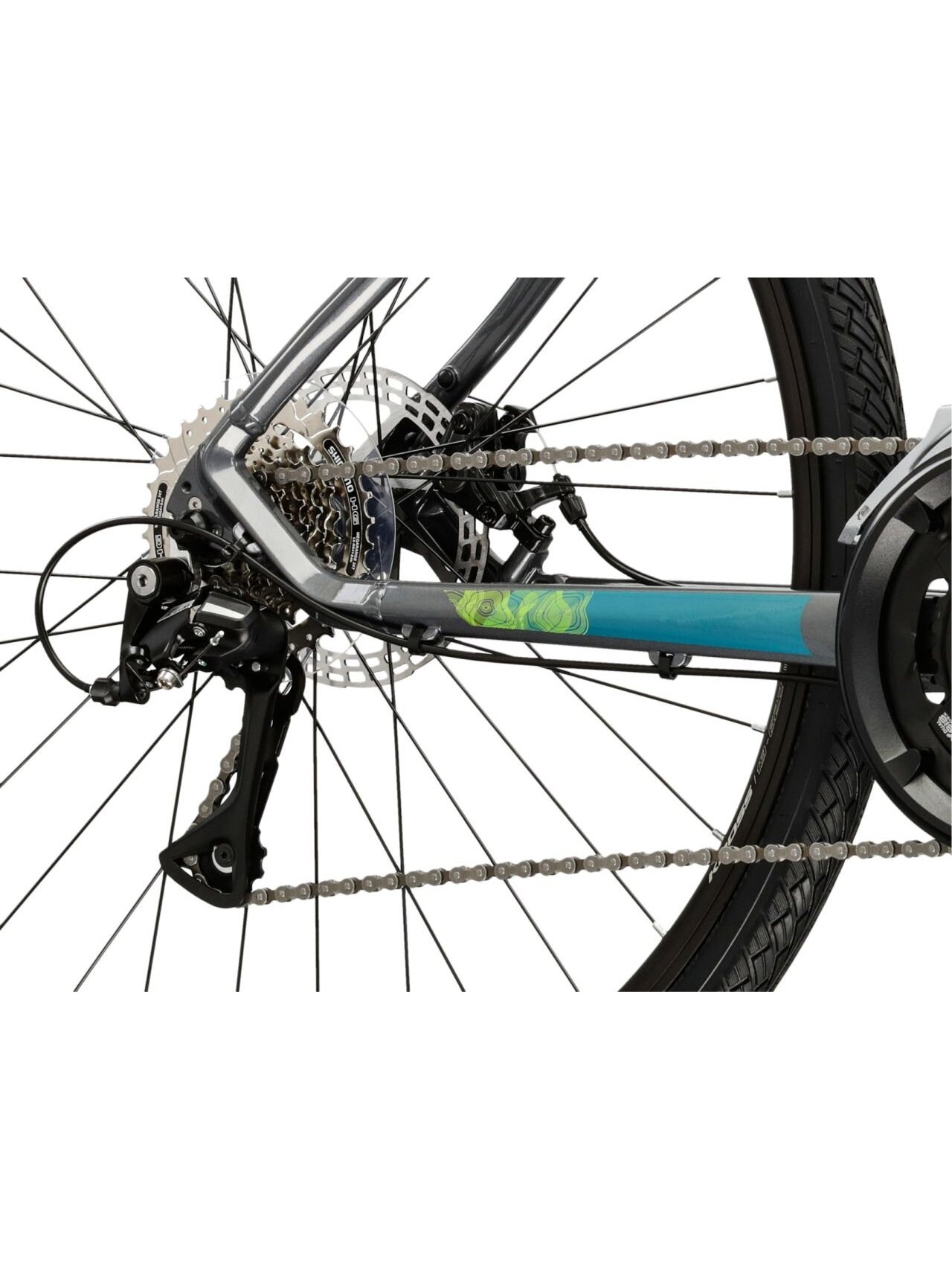 KROSS Evado 3.0 / Grey - Sea Gloss / hibridinis dviratis (28") 8