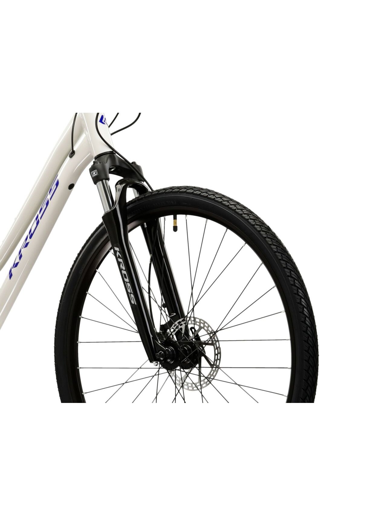 KROSS Evado 4.0 D MY26 / Grey-Navy Blue Glossy / moteriškas hibridinis dviratis (28") 4