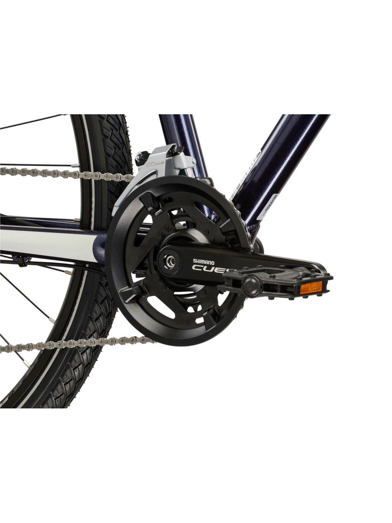 KROSS Evado 5.0 MY26 / Navy Blue-Silver Glossy / hibridinis dviratis (28'') 8 KROSS Evado 5.0 MY26 / Navy Blue-Silver Glossy / hibridinis dviratis (28'') 8