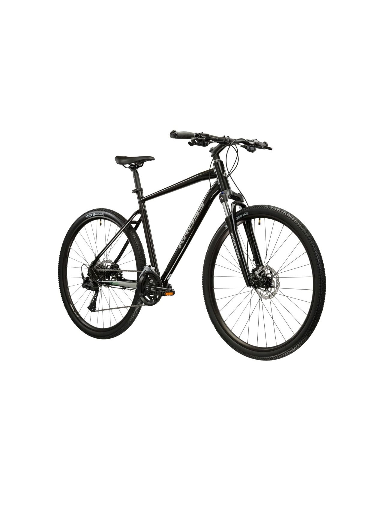 KROSS Evado 7.0 / Black-Silver Gloss / hibridinis dviratis (28") 1 KROSS Evado 7.0 / Black-Silver Gloss / hibridinis dviratis (28") 1