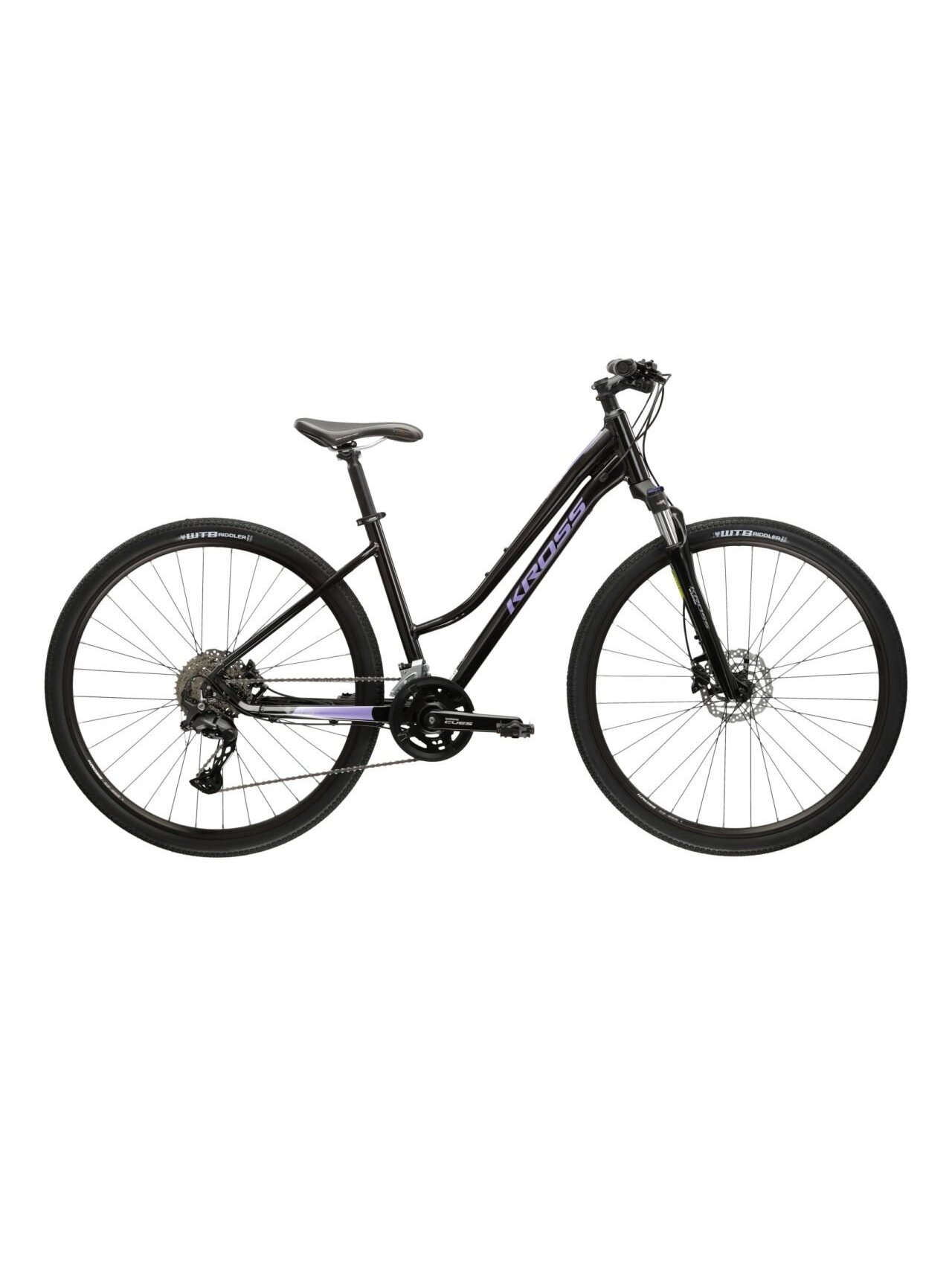 KROSS Evado 7.0 D bla-pur g moteriškas hibridinis dviratis (28") MY25