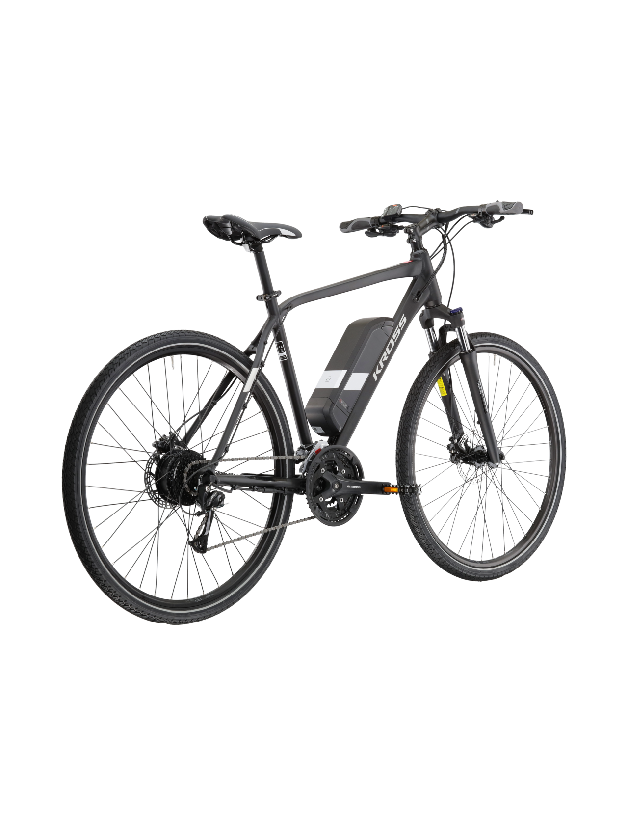 KROSS Evado Hybrid 1.0 SH / Black-Grey Matte / elektrinis hibridinis dviratis (28") 1