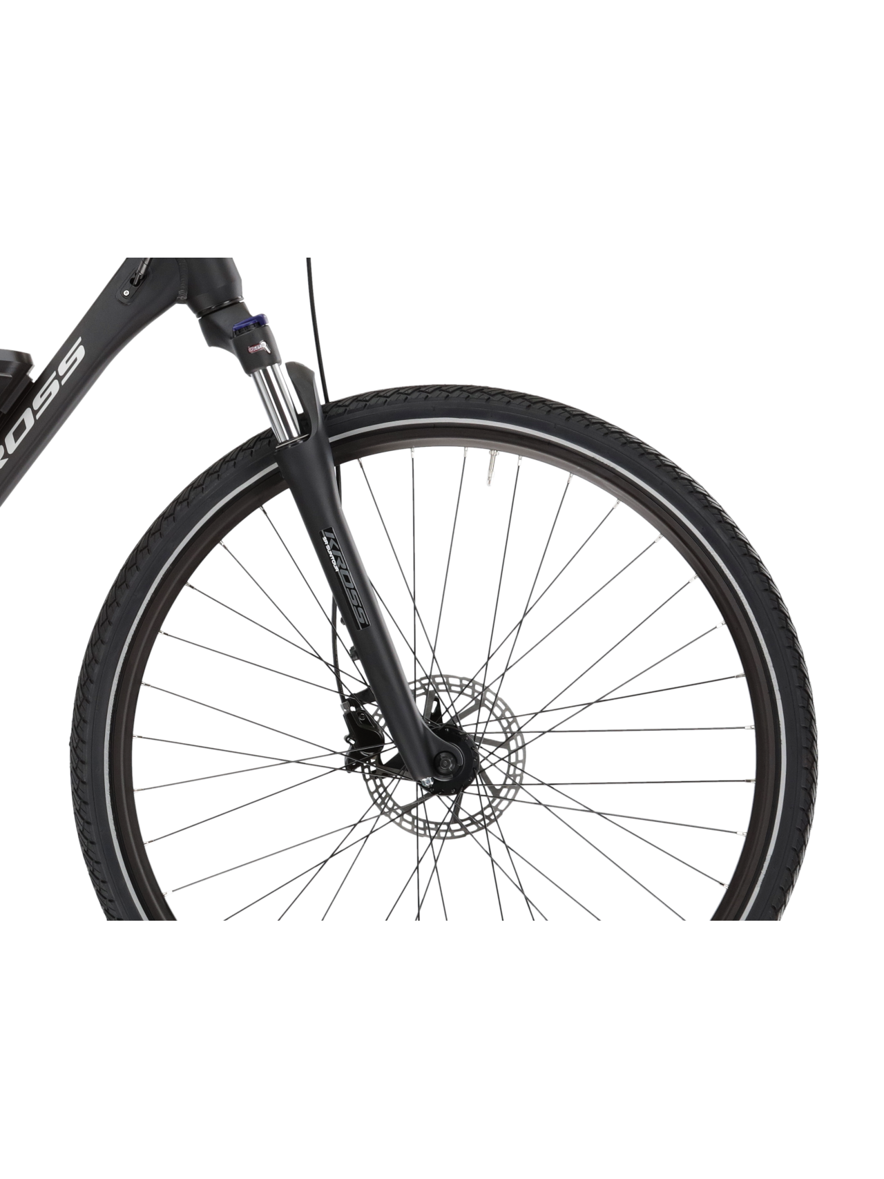 KROSS Evado Hybrid 1.0 SH / Black-Grey Matte / elektrinis hibridinis dviratis (28") 4 KROSS Evado Hybrid 1.0 SH / Black-Grey Matte / elektrinis hibridinis dviratis (28") 4