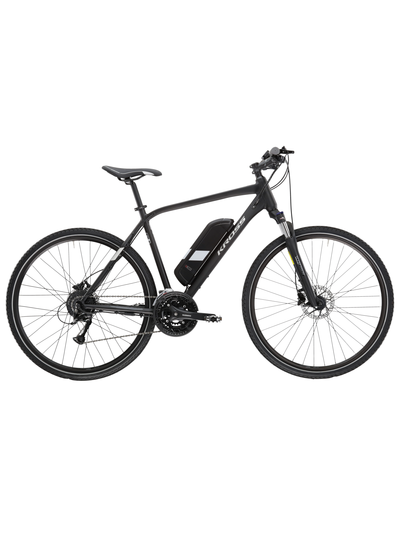 KROSS Evado Hybrid 1.0 SH / Black-Grey Matte / elektrinis hibridinis dviratis (28") KROSS Evado Hybrid 1.0 SH / Black-Grey Matte / elektrinis hibridinis dviratis (28")