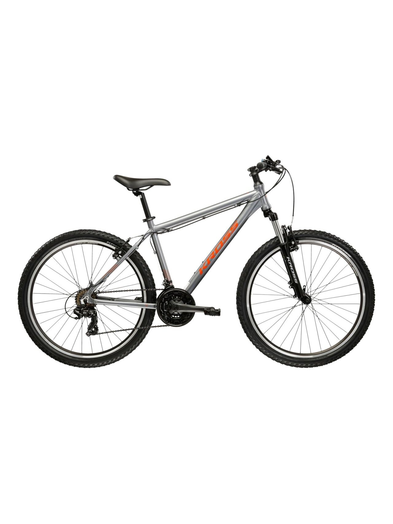 KROSS Hexagon 1.0 MY26 / Graphite-Orange Gloss / kalnų (MTB) dviratis (26")
