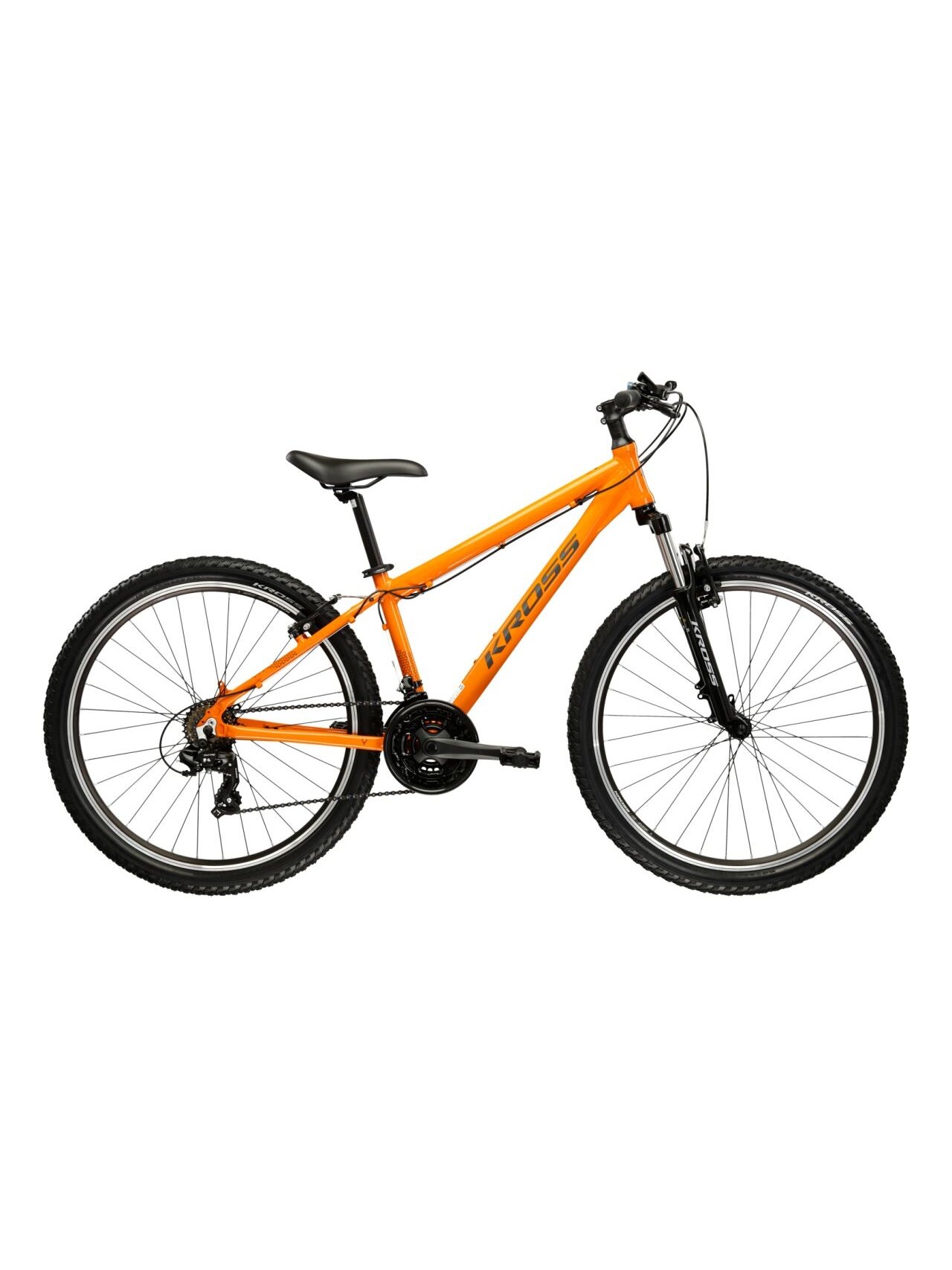 KROSS Hexagon 1.0 MY26 / Orange-Graphite Gloss / kalnų (MTB) dviratis (26")