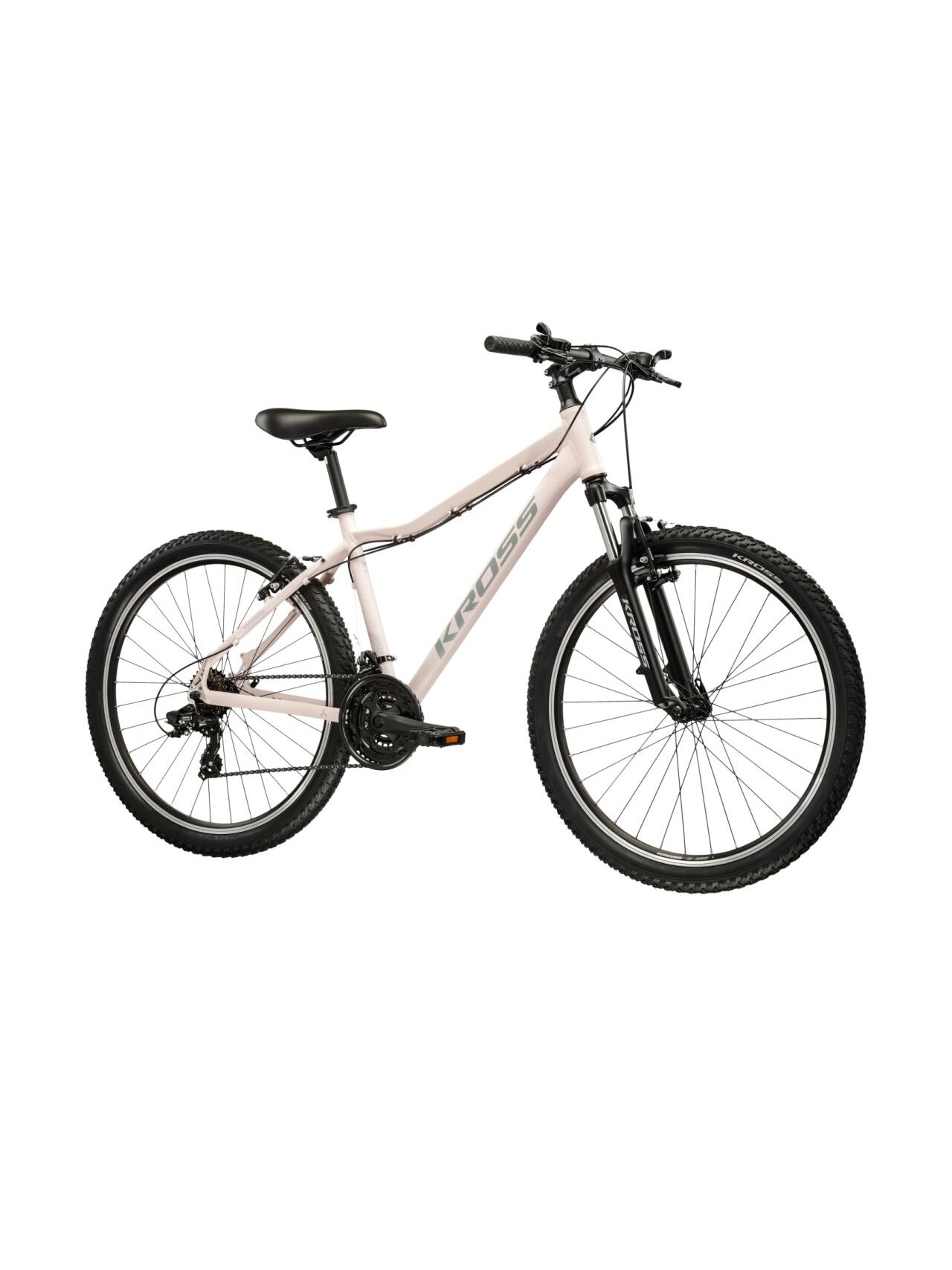 KROSS Lea 1.0 D MY26 / Pink-Grey Matte / moteriškas kalnų (MTB) dviratis (26") 1