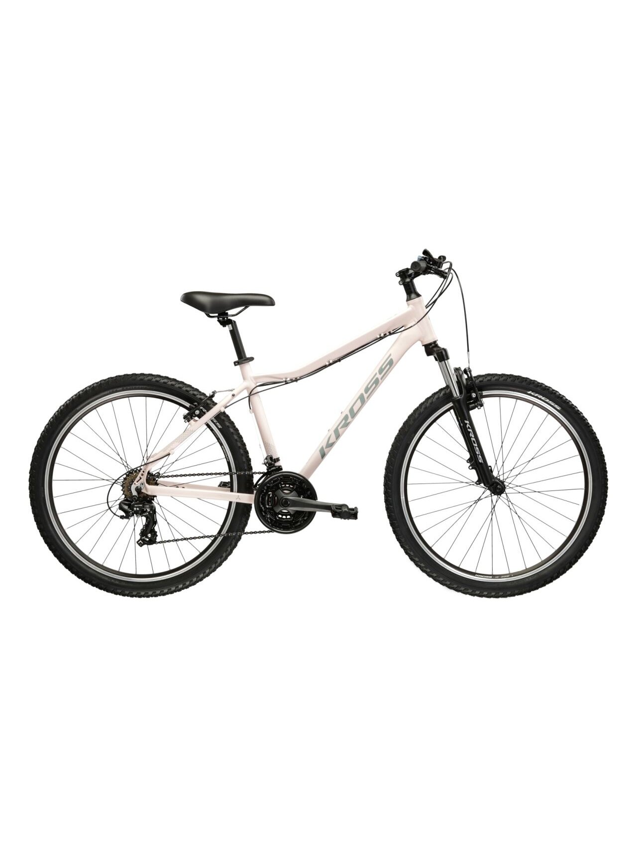 KROSS Lea 1.0 D MY26 / Pink-Grey Matte / moteriškas kalnų (MTB) dviratis (26")