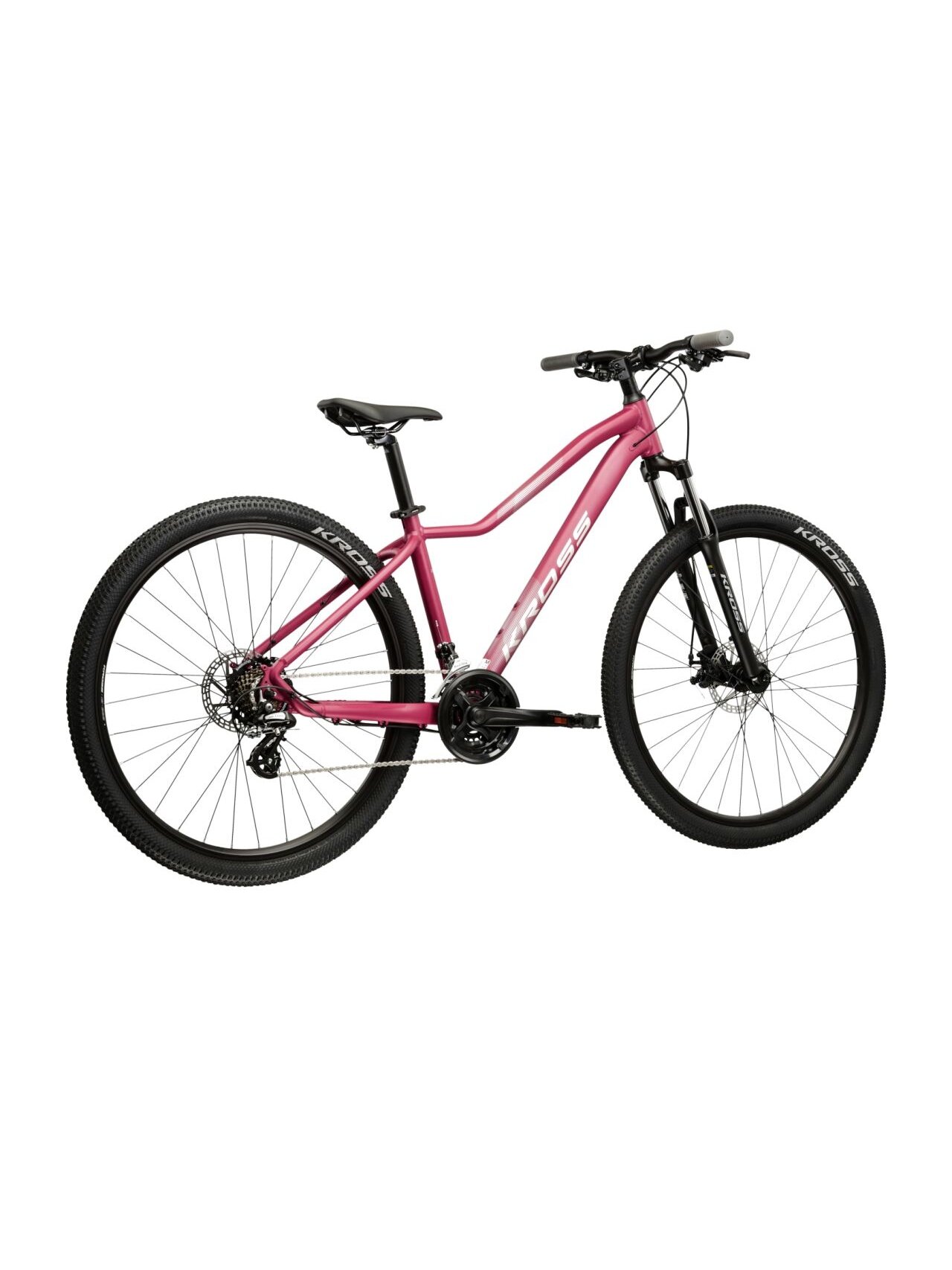 KROSS Lea 2.0 D MY26 / Pink-Silver Matte/ moteriškas kalnų (MTB) dviratis (27.5") 2