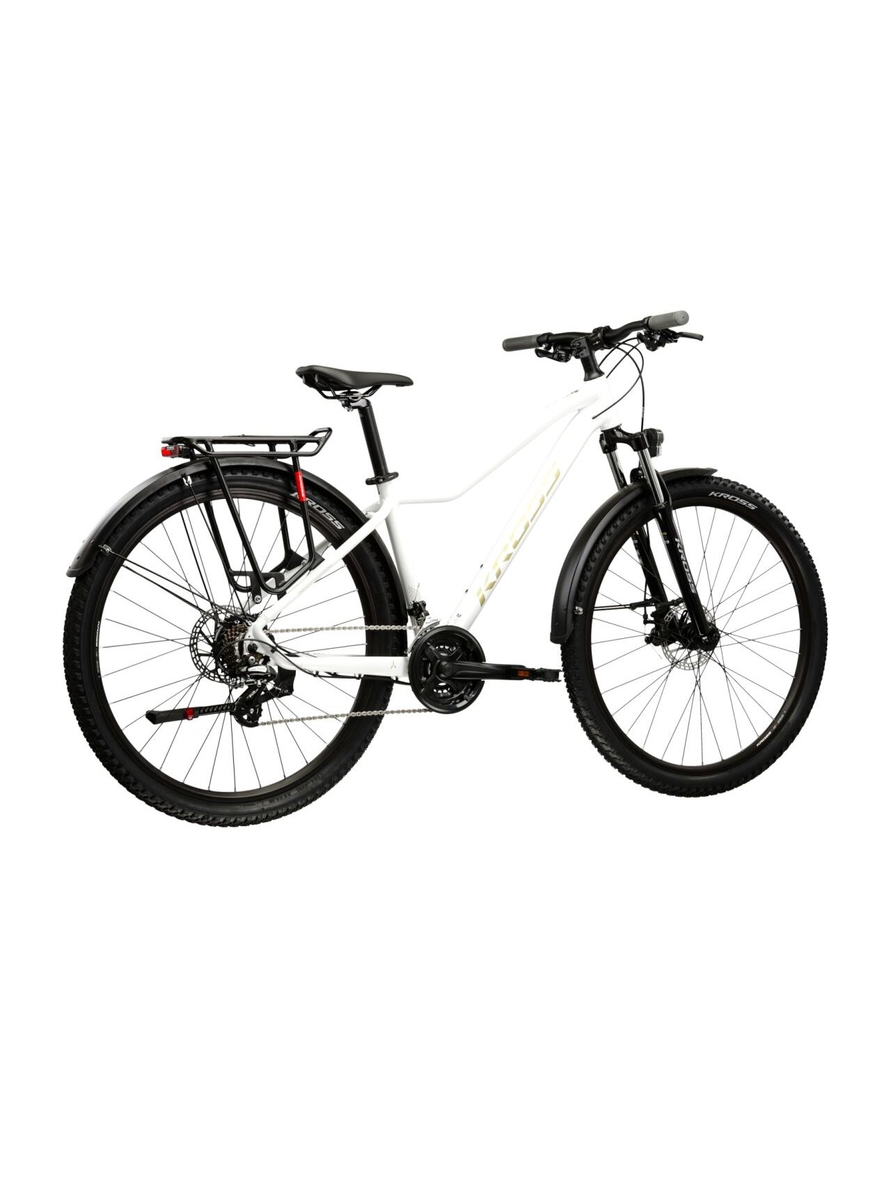 KROSS Lea 2.0 EQ D MY26 / White-Gold Glossy / moteriškas kalnų (MTB) dviratis (27.5") 2