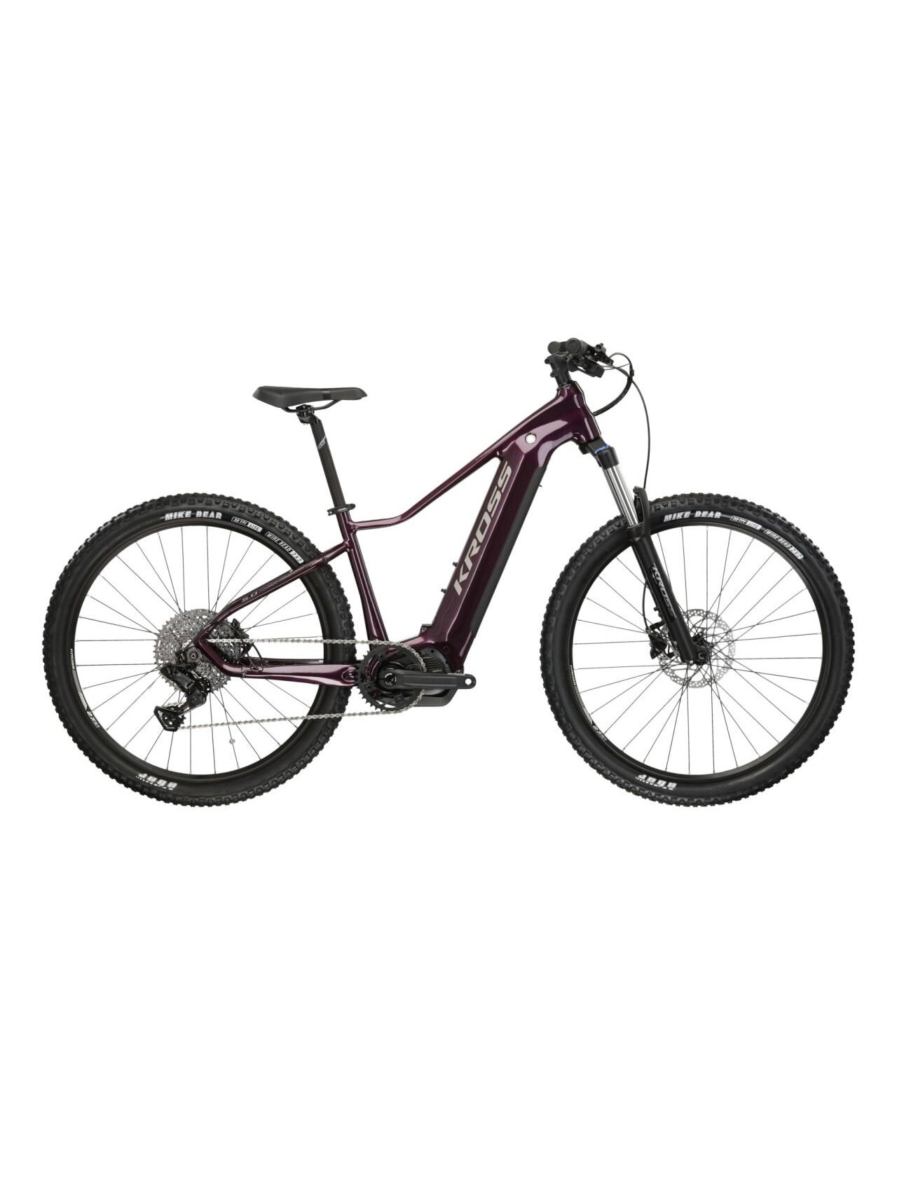 KROSS Lea Boost 5.0 D / 500 Wh / Purple-Black Gloss / elektrinis moteriškas kalnų (MTB) dviratis