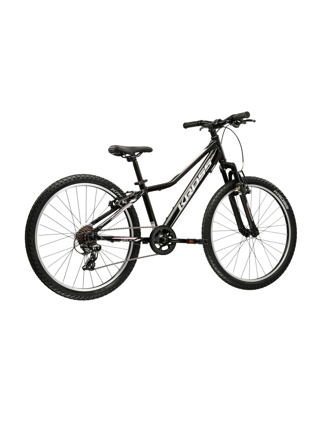 KROSS Lea JR 24 D MY26 / Black-Silver Glossy / mergaitiškas vaikiškas dviratis (24") 2