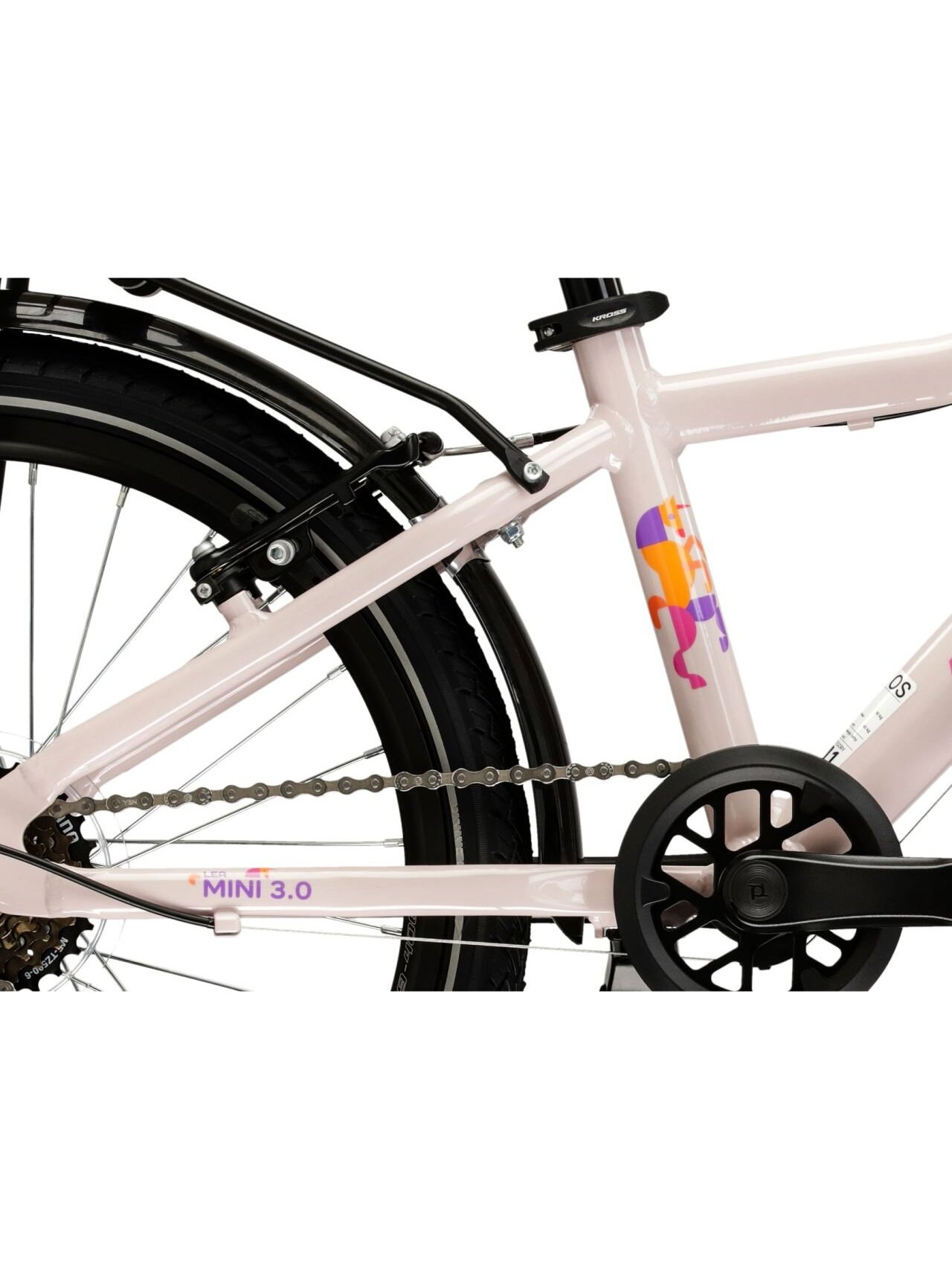 KROSS Lea Mini 3.0 EQ D / Pink Gloss / mergaitiškas vaikiškas dviratis (20") 10