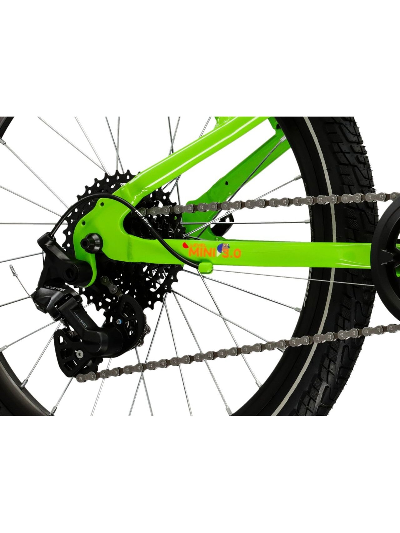 KROSS Level Mini 3.0 Light / Green-Orange Gloss / vaikiškas dviratis (20") 5 KROSS Level Mini 3.0 Light / Green-Orange Gloss / vaikiškas dviratis (20") 5