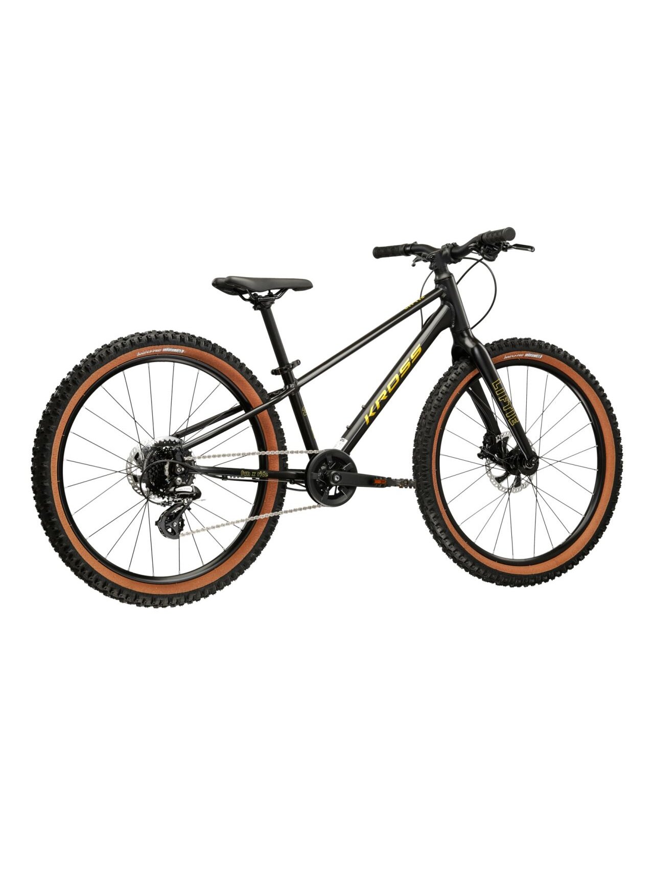 KROSS Liftie 24 X MY26 / Black-Yellow Matt / lengvas vaikiškas dviratis (24") 2 KROSS Liftie 24 X MY26 / Black-Yellow Matt / lengvas vaikiškas dviratis (24") 2
