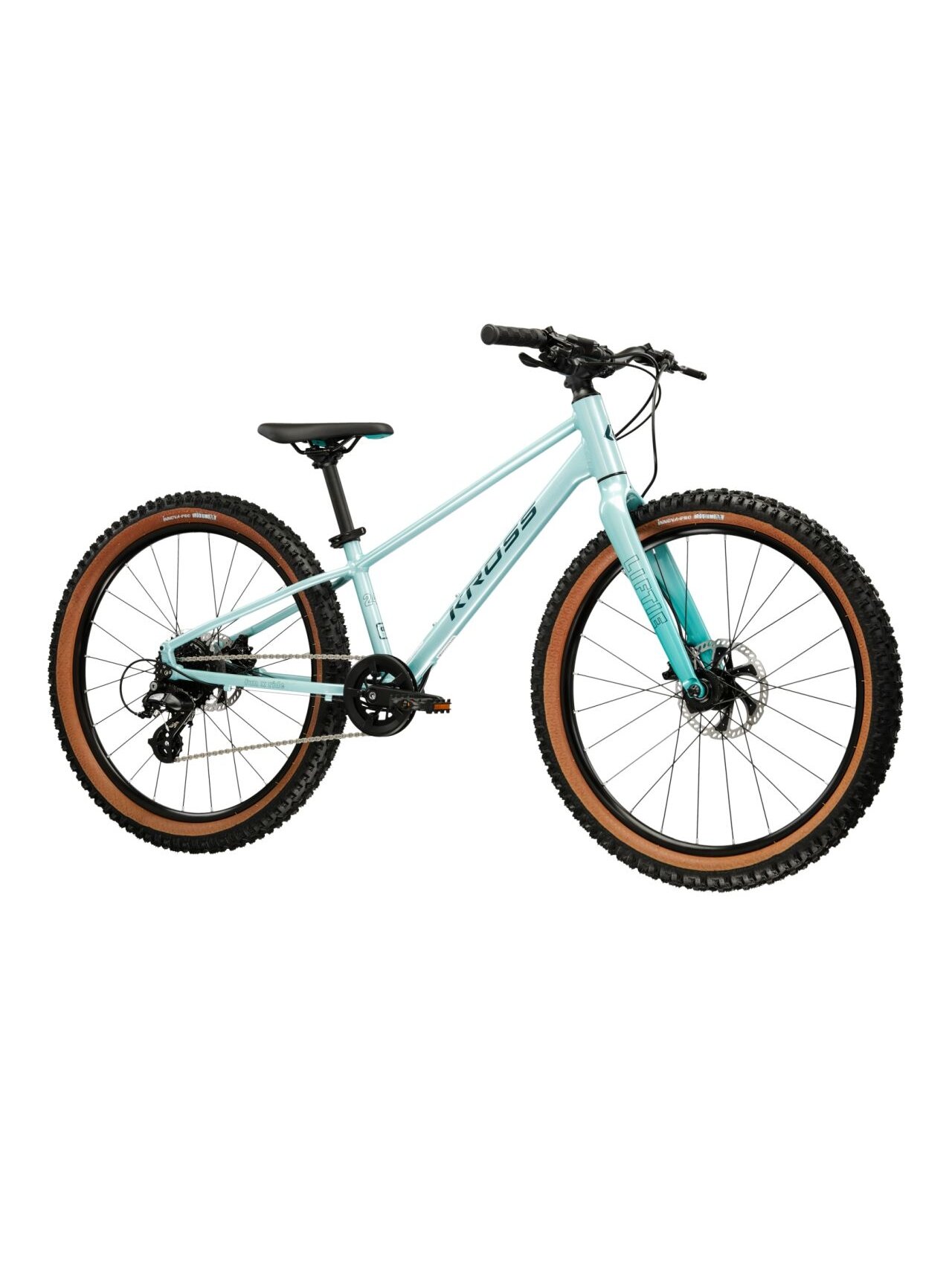 KROSS Liftie 24 X MY26 / Turquoise-Black Gloss / lengvas vaikiškas dviratis (24") 1