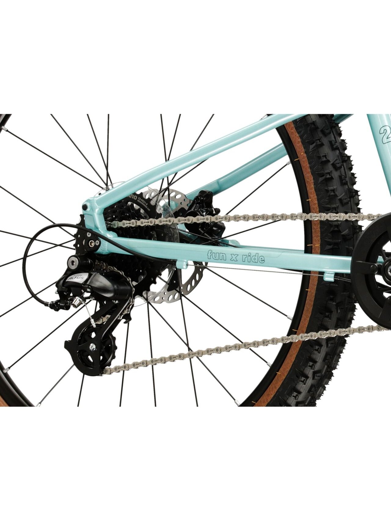 KROSS Liftie 24 X MY26 / Turquoise-Black Gloss / lengvas vaikiškas dviratis (24") 9