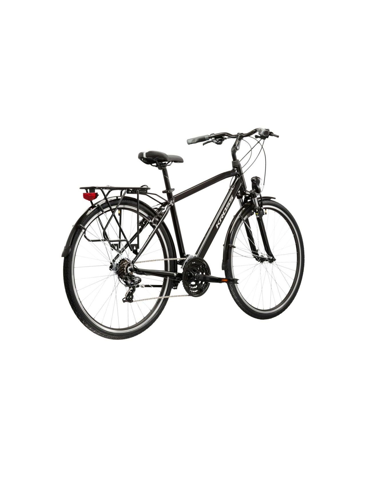 KROSS Trans 1.0 / Black-Grey Gloss / miesto dviratis (28") 3