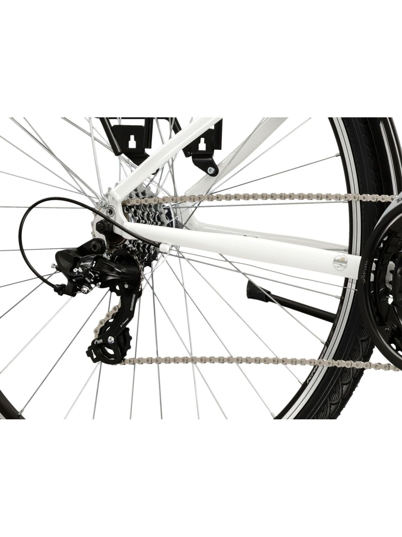 KROSS Trans 1.0 D / White-Grey Gloss / moteriškas miesto dviratis (28") MY26 5