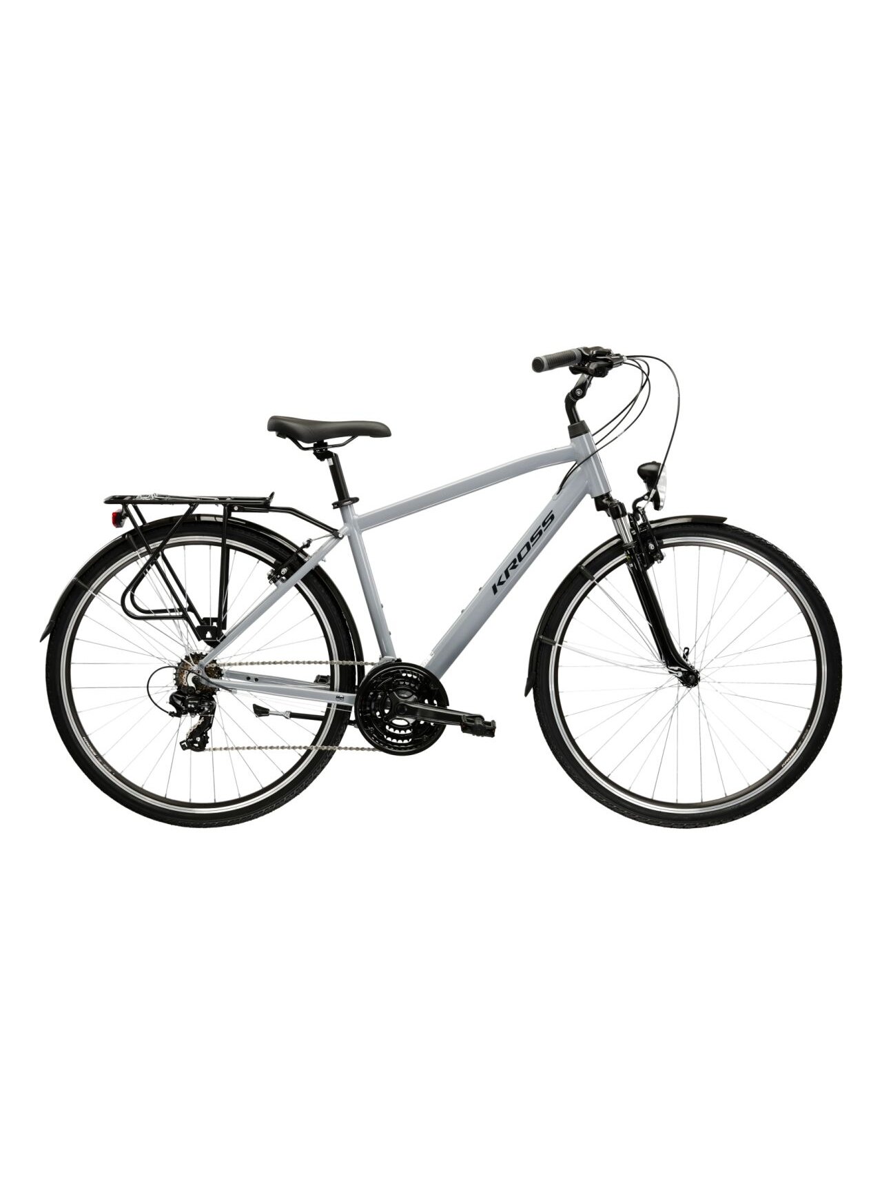 KROSS Trans 1.0 / Grey-Black Gloss / miesto dviratis (28")