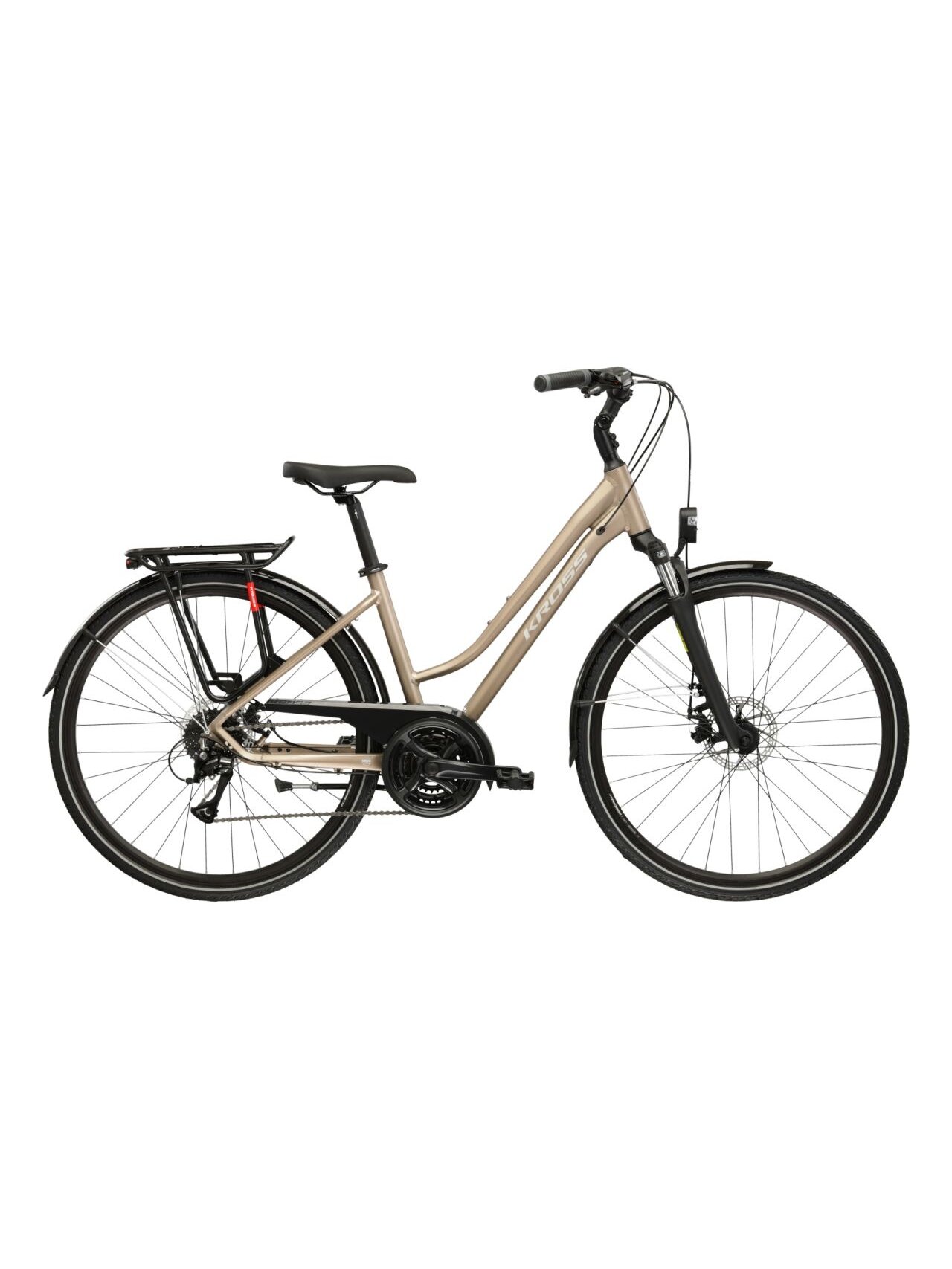 KROSS Trans 3.0 D MY26 / Brown-Silver Matte / moteriškas miesto dviratis (28") KROSS Trans 3.0 D MY26 / Brown-Silver Matte / moteriškas miesto dviratis (28")