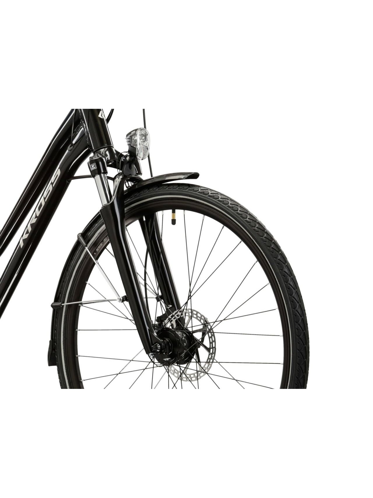 KROSS Trans 4.0 D / Black-Silver Gloss / moteriškas miesto dviratis (28") MY25 4