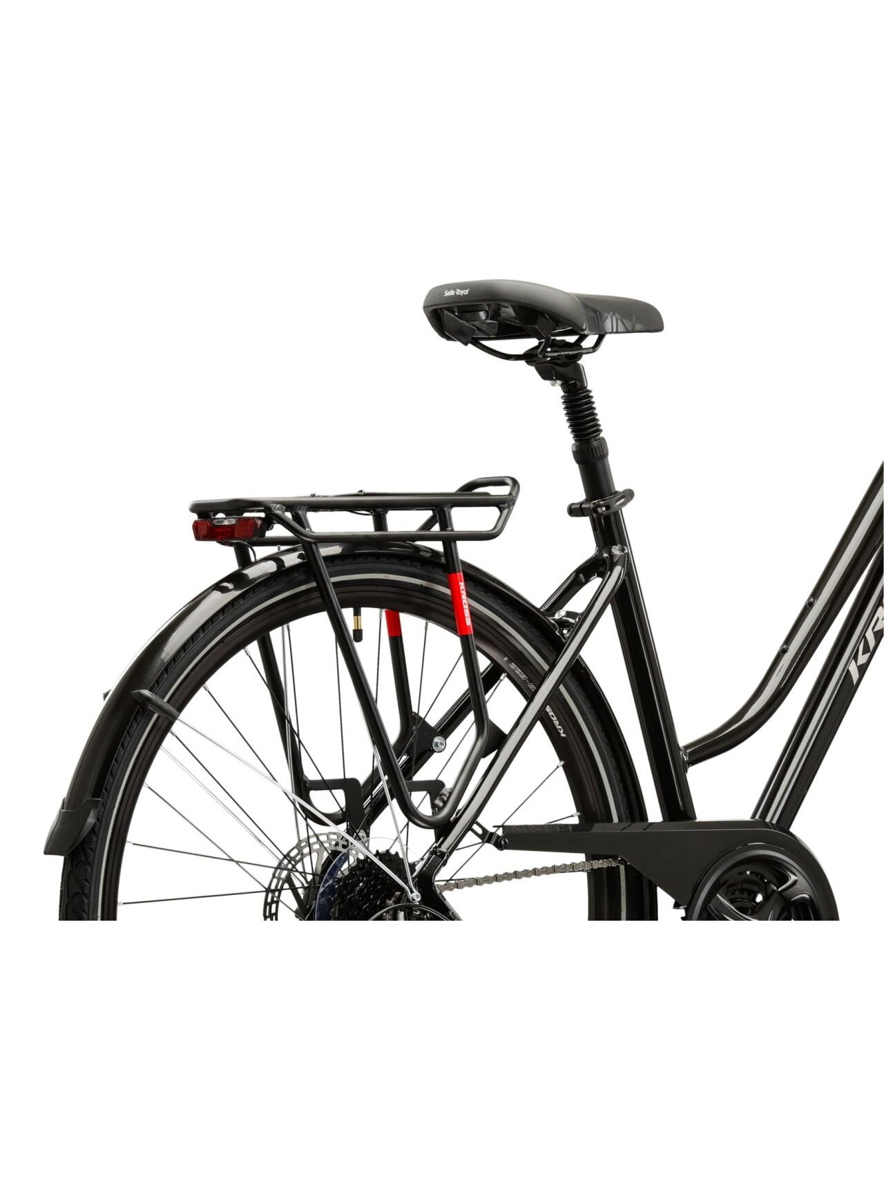 KROSS Trans 4.0 D / Black-Silver Gloss / moteriškas miesto dviratis (28") MY25 6