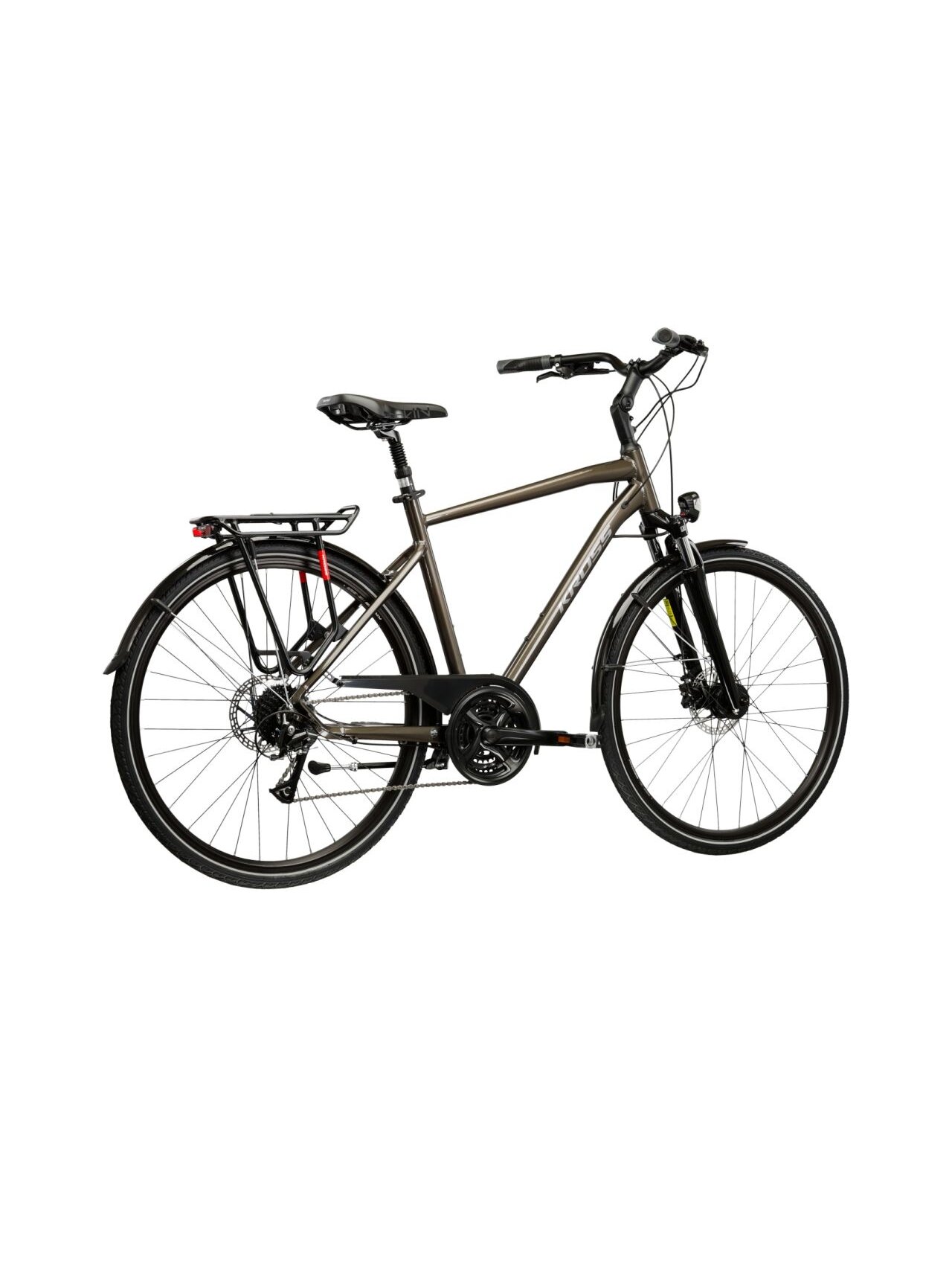 KROSS Trans 4.0 D / Brown-Silver Gloss / miesto dviratis (28") MY25 2
