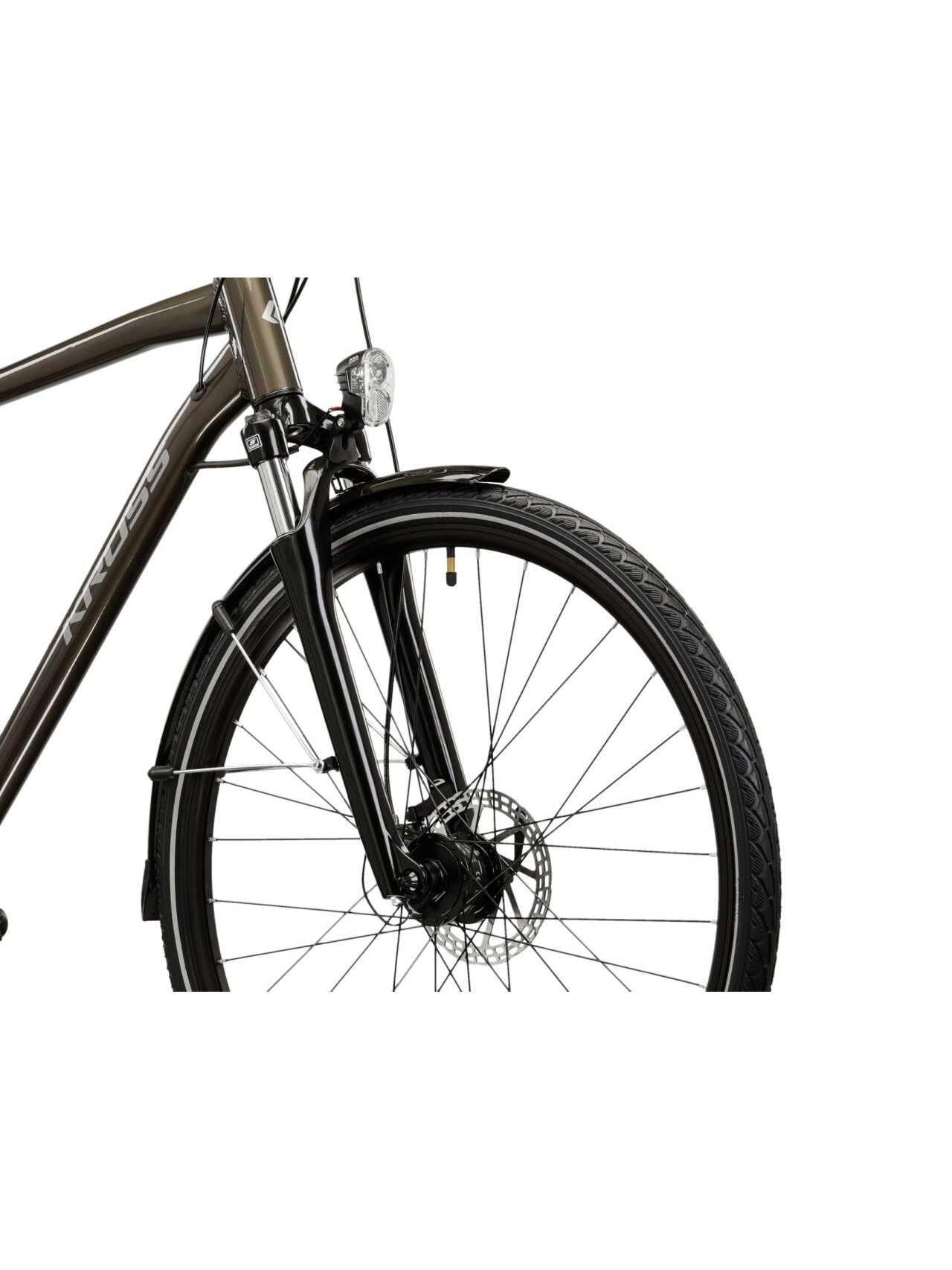 KROSS Trans 4.0 D / Brown-Silver Gloss / miesto dviratis (28") MY25 4
