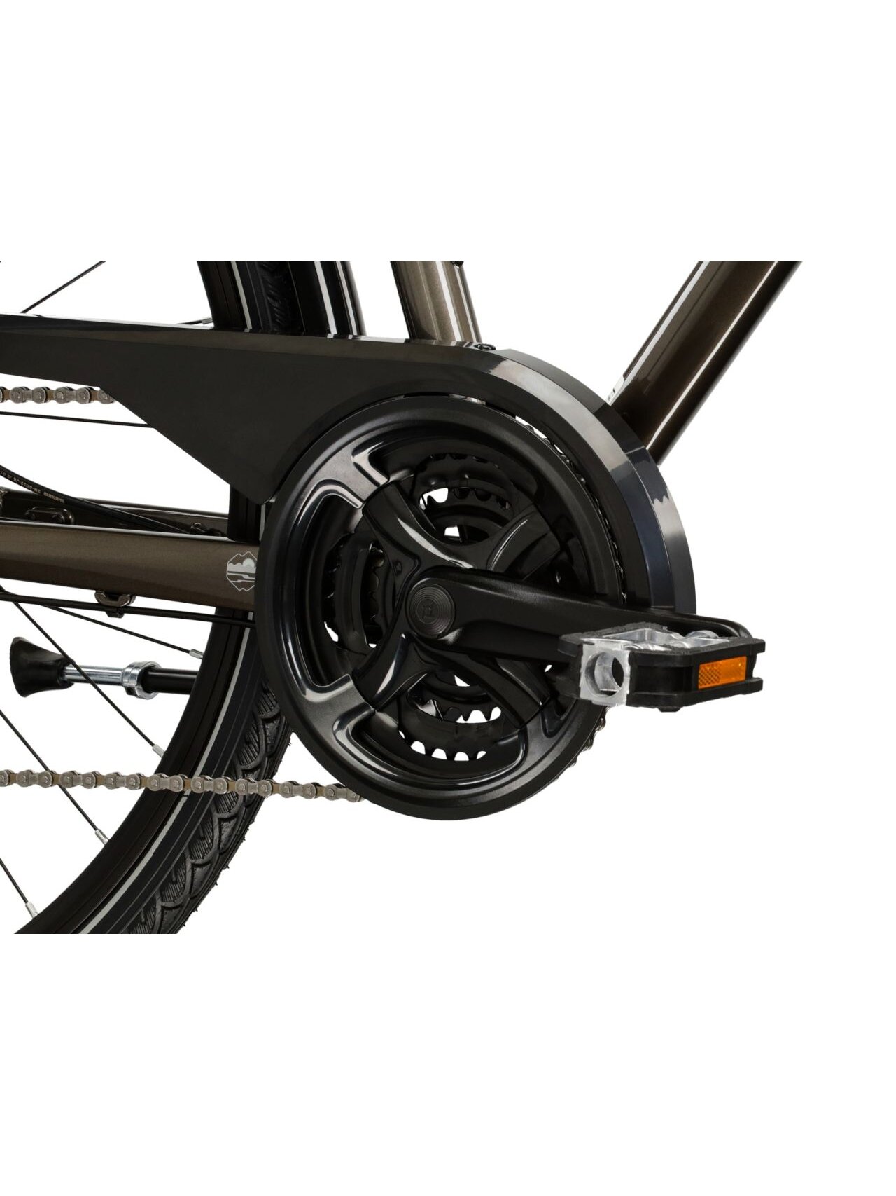KROSS Trans 4.0 D / Brown-Silver Gloss / miesto dviratis (28") MY25 7