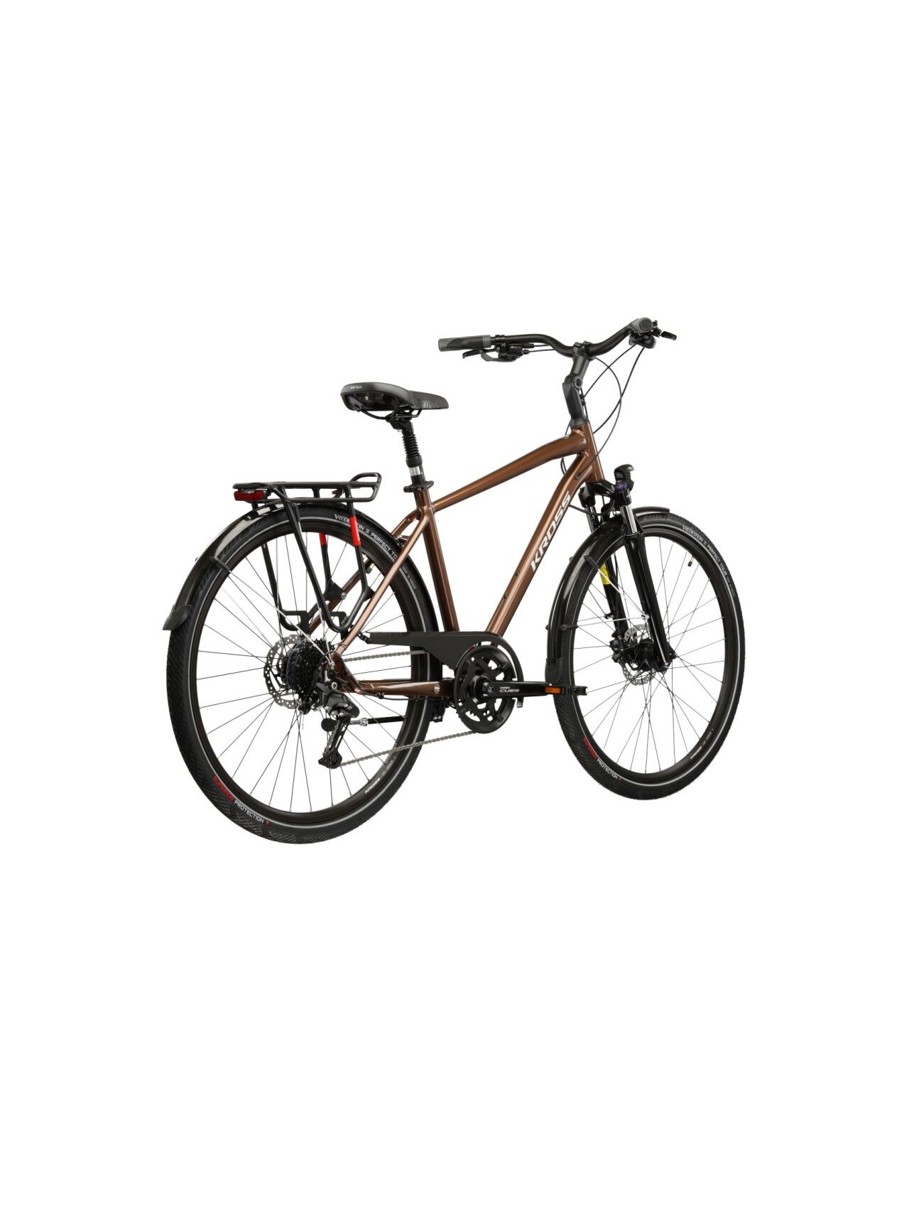 KROSS Trans 5.0 / Brown-Silver Gloss / miesto dviratis (28'') MY25 2
