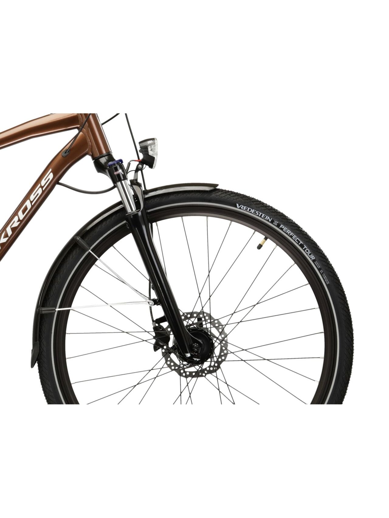 KROSS Trans 5.0 / Brown-Silver Gloss / miesto dviratis (28'') MY25 5