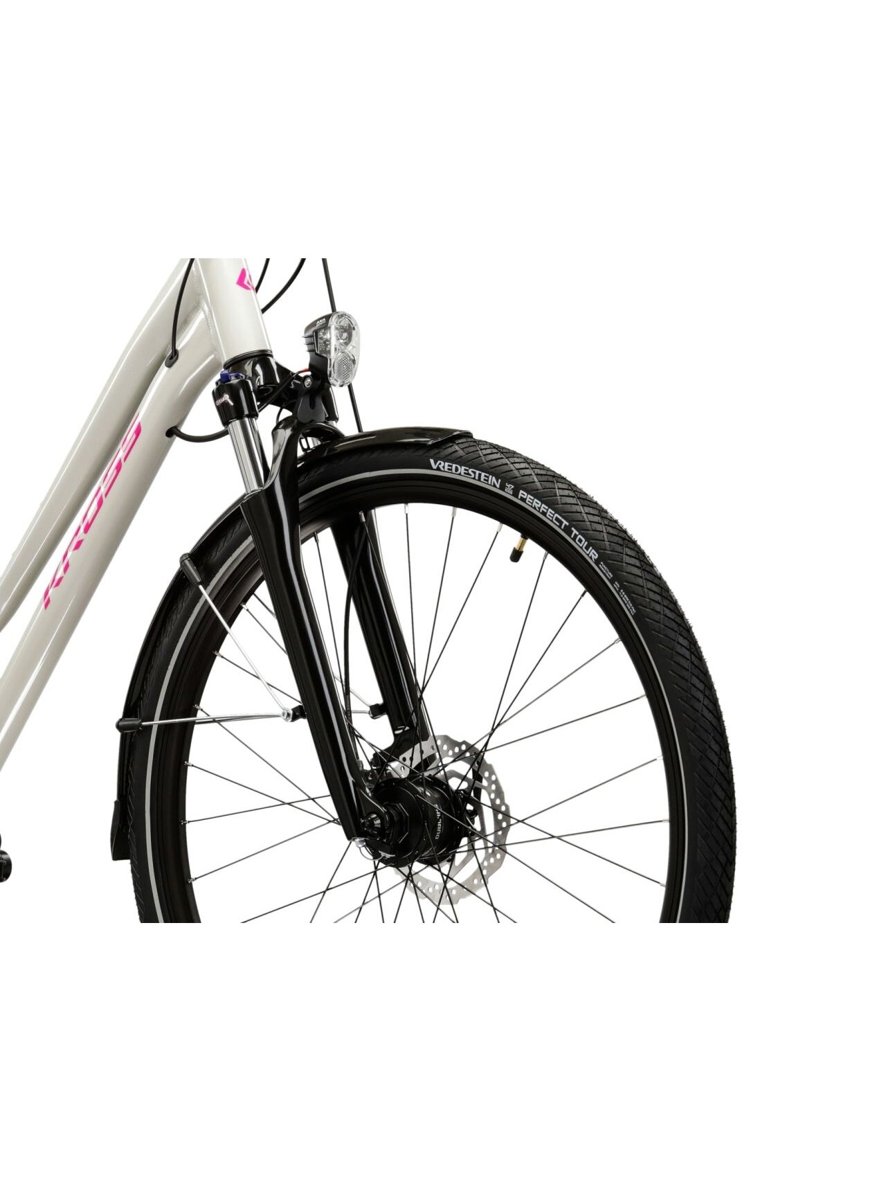 KROSS Trans 5.0 D / Grey-Pink Gloss / moteriškas miesto dviratis (28") MY25 4