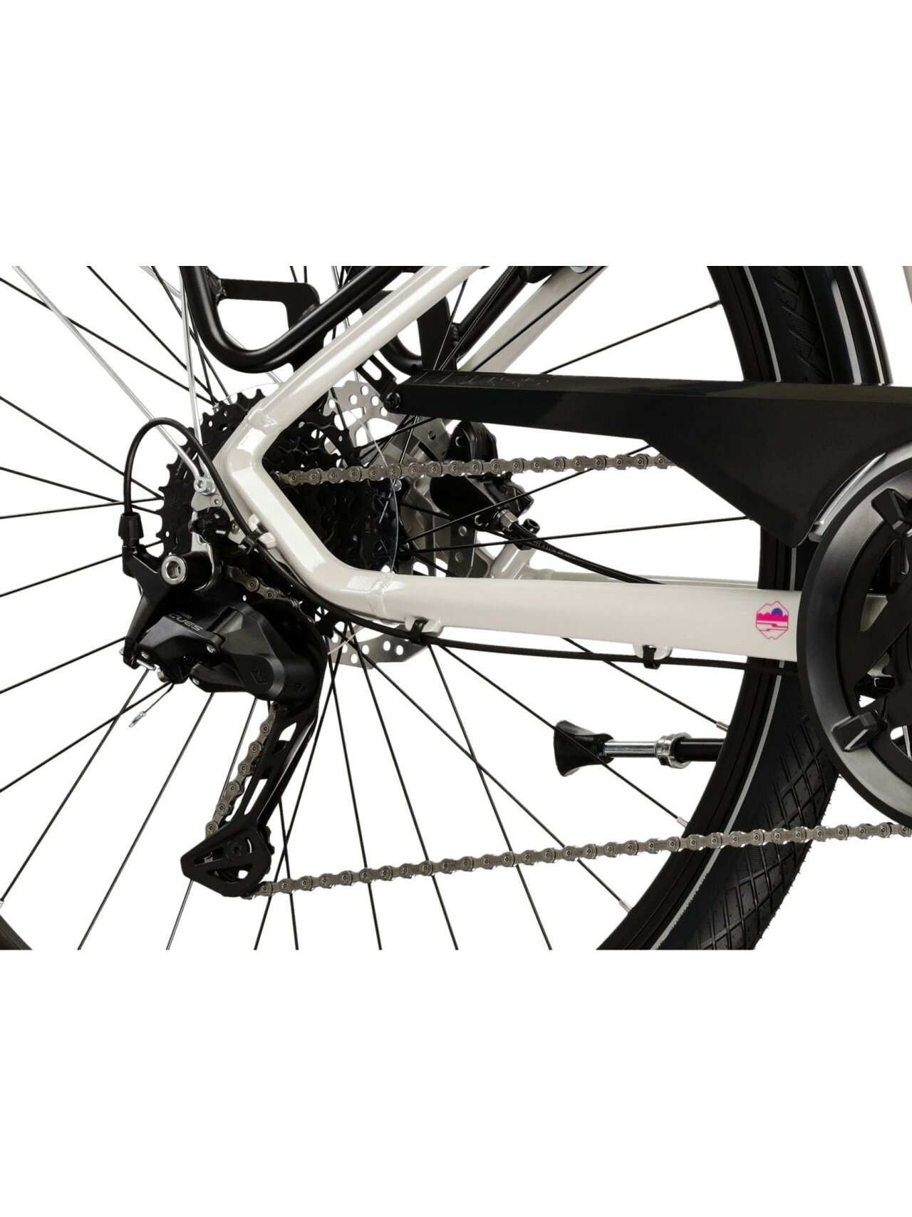 KROSS Trans 5.0 D / Grey-Pink Gloss / moteriškas miesto dviratis (28") MY25 7