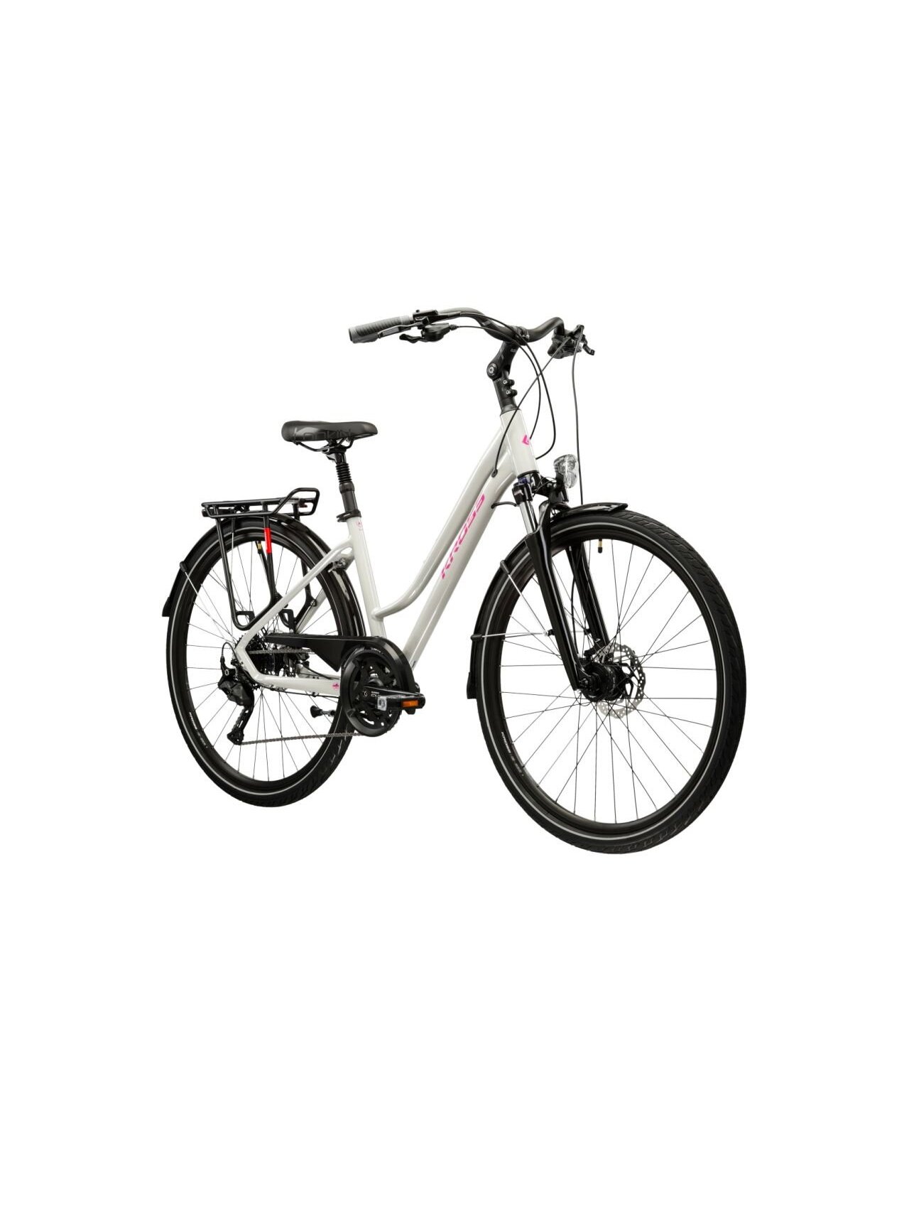 KROSS Trans 5.0 D gry-pin g moteriškas miesto dviratis (28") N 1
